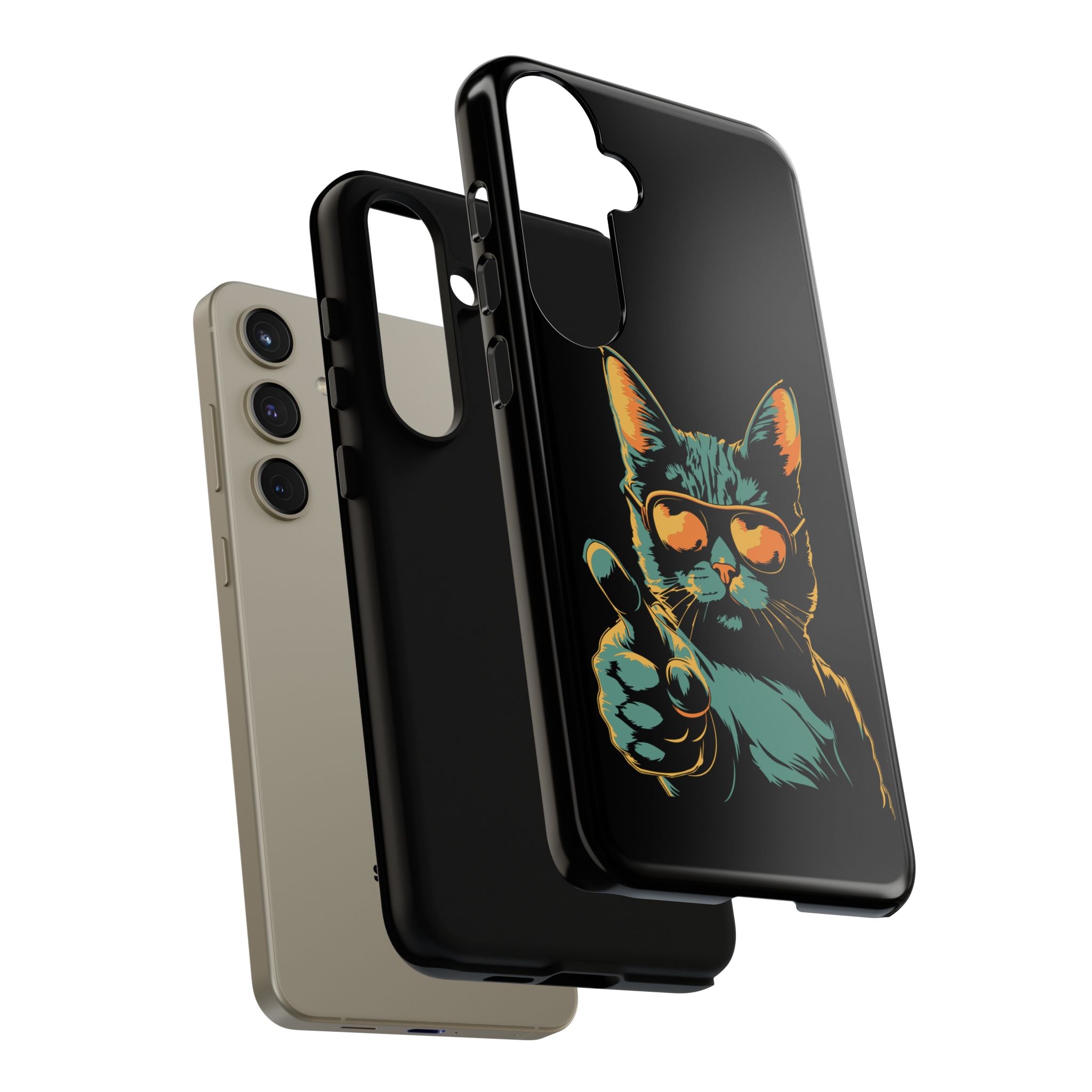 Cool Cat Phone Case, Stylish Phone Cover, Pet Lover Gift, Cute Cat Design, Fun Cat Accessories