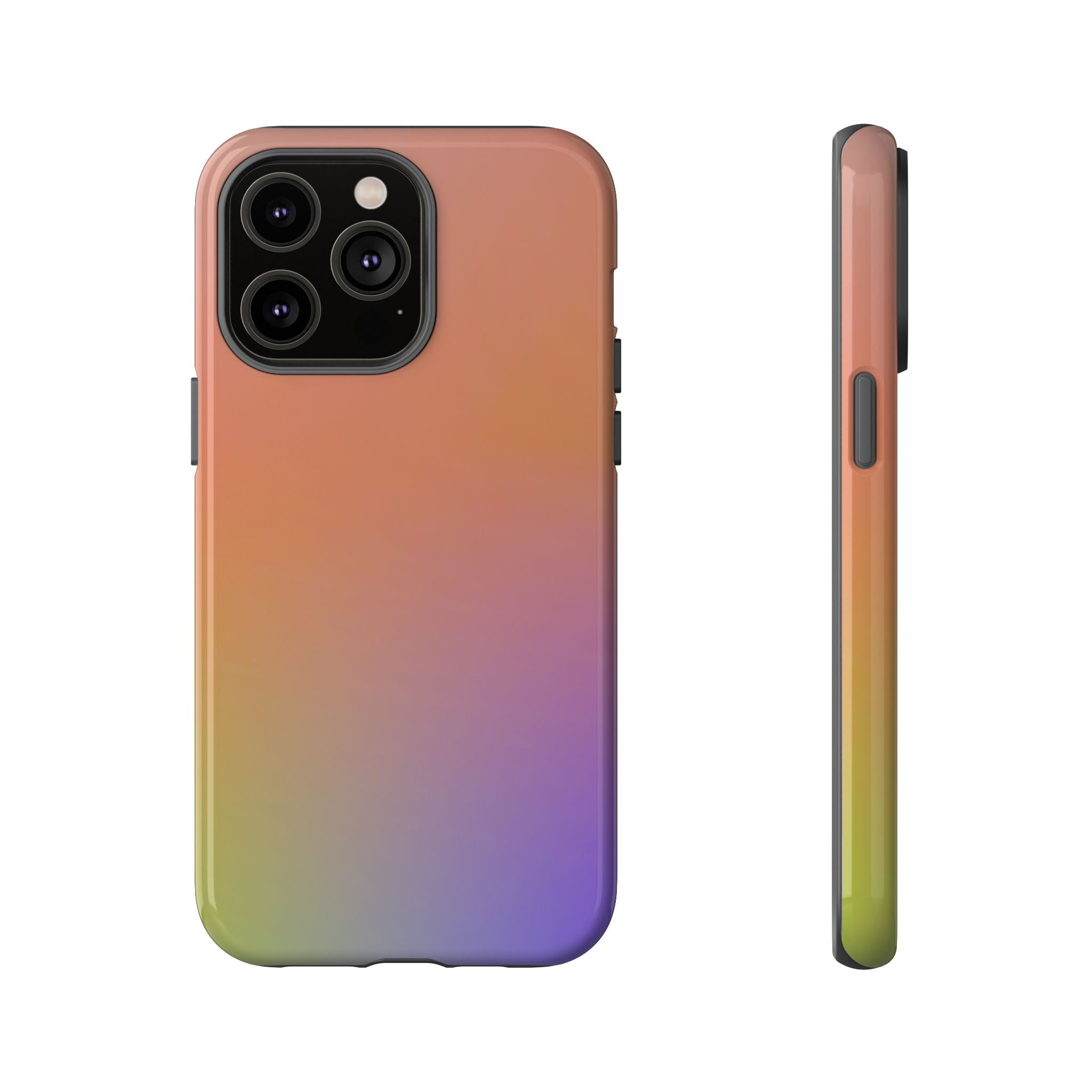 Colorful Gradient Phone Case, Tough Cases for iPhone, Customizable Phone Cover, Trendy Tech Accessory, Gift for Tech Lovers