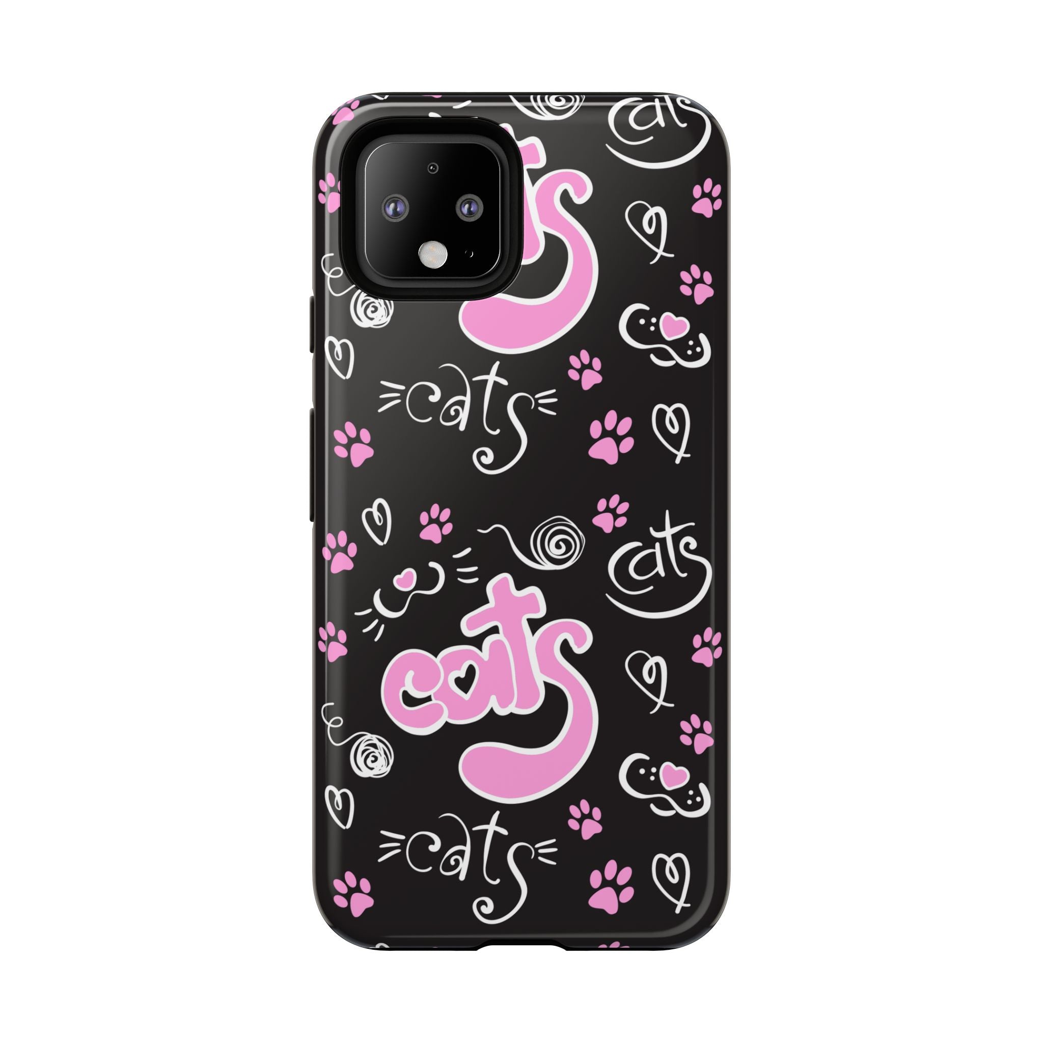 Cute Cat Print Phone Cases, Tough Cases for Cat Lovers, Pet Phone Cover, Gift for Cat Moms, Stylish Phone Accessories