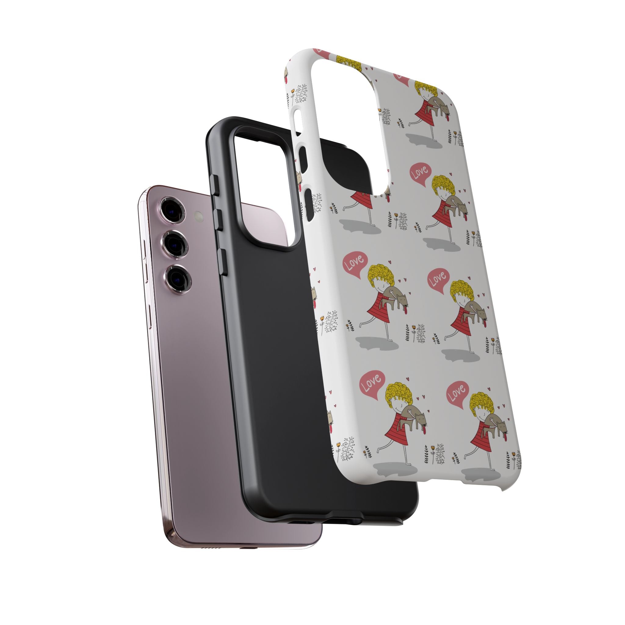 Love-Themed Phone Case | Cute Pet Lover Accessory, Perfect Gift for Birthdays, Anniversaries, Animal Lovers, Valentine's Day
