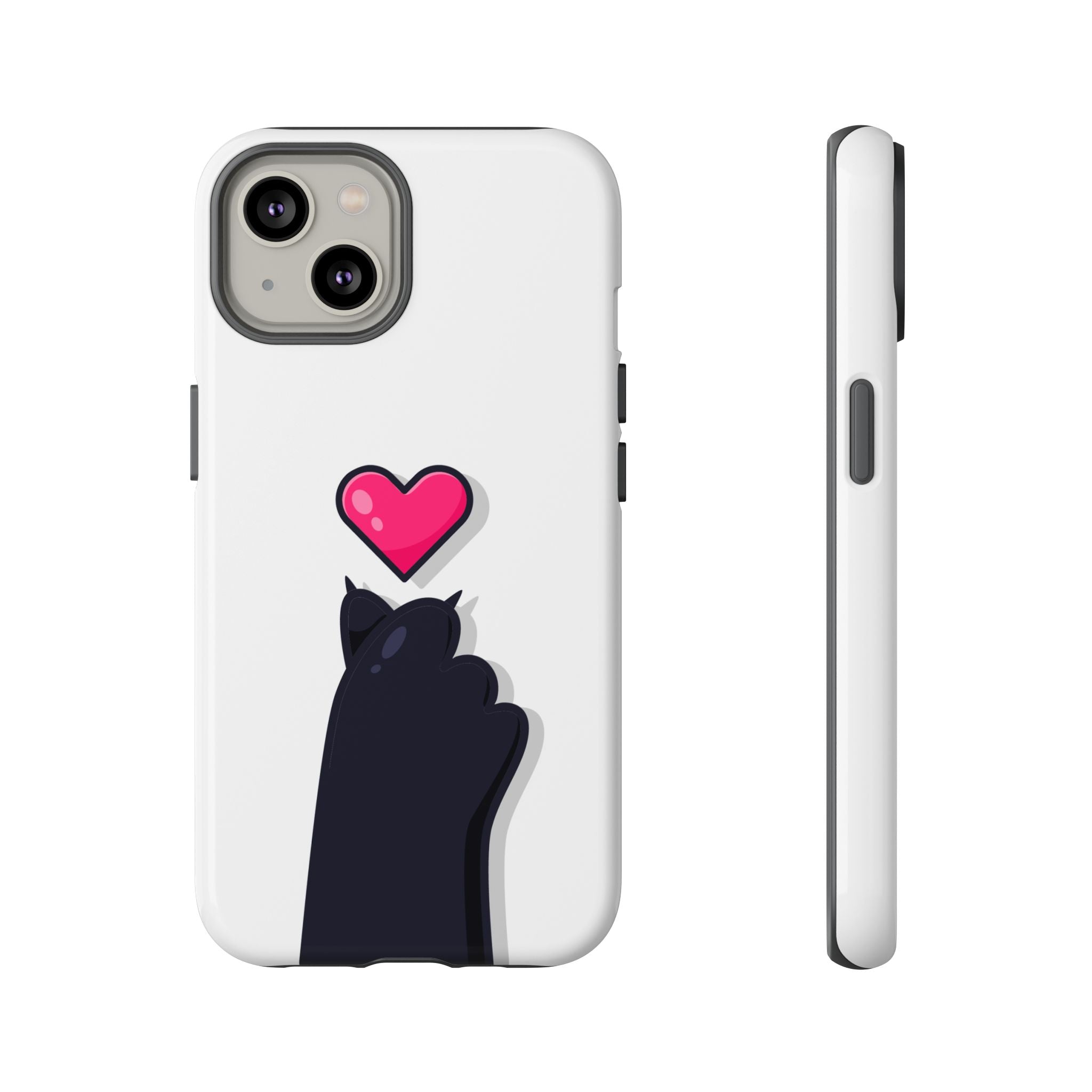 Cute Cat Love Phone Case, Tough Cell Phone Cover, Animal Lover Gifts, Pet Parent Accessories, Valentine's Day Essentials