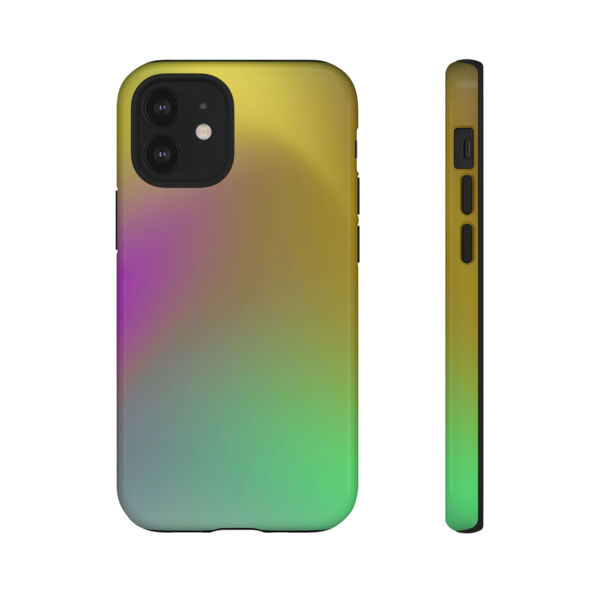 Vibrant Phone Case, Tough Cases, Colorful Phone Cover, Durable Mobile Case, Yellow Green Gradient Design