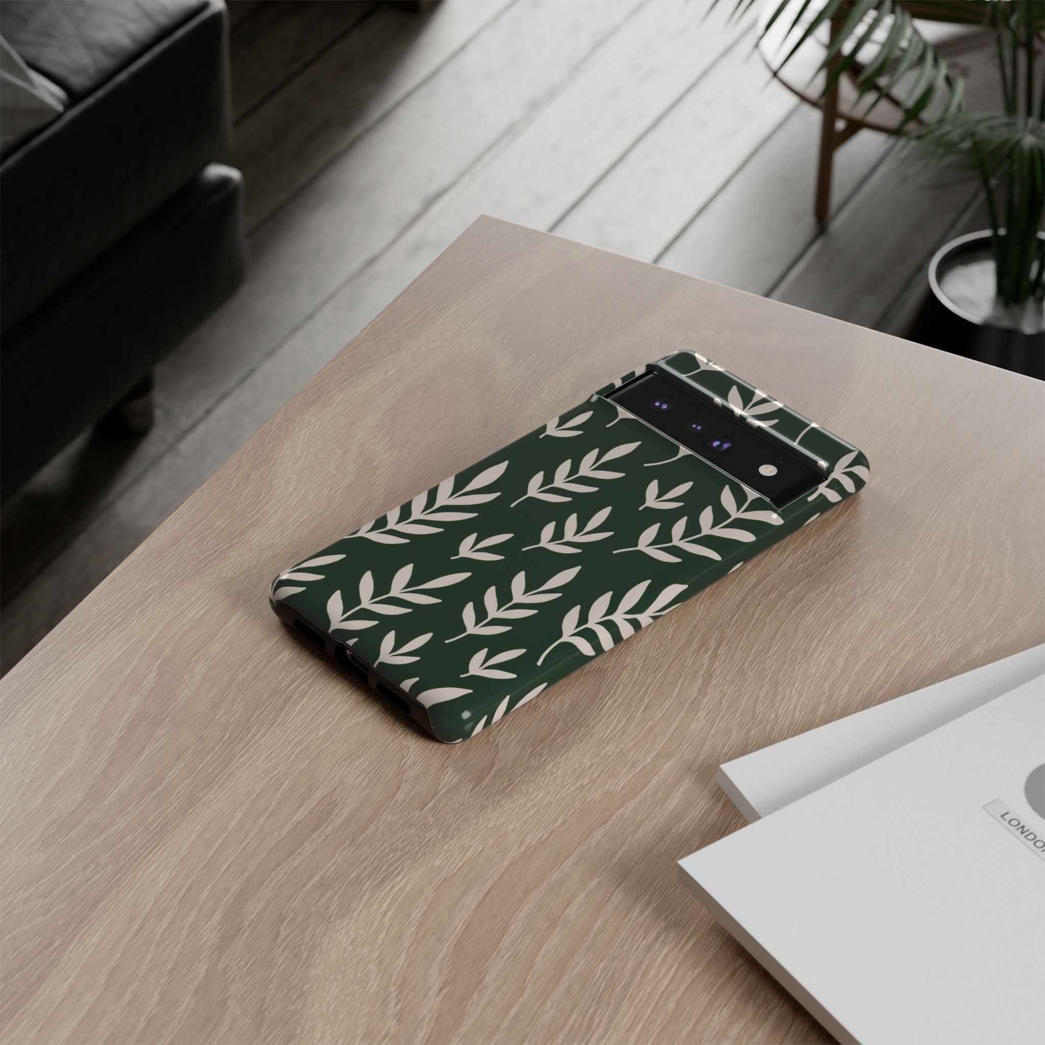 Leafy Phone Case, Tough Cases for Nature Lovers, Green Leaf Design, Eco-Friendly, Stylish Mobile Cover, Gift for Her