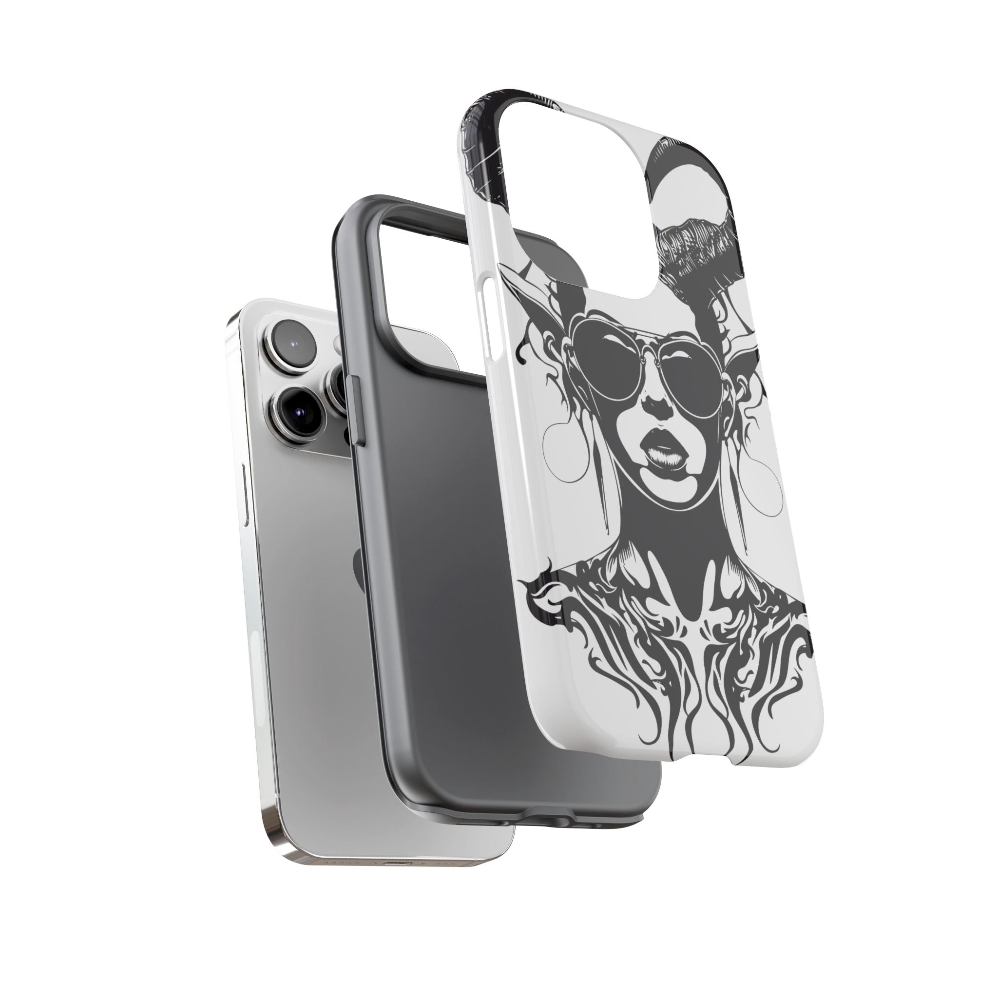 Tough Cases: Stylish Phone Case with Edgy Design, Protective Cover, Gift for Her, Trendy Accessories, Unique Art, Holiday Present