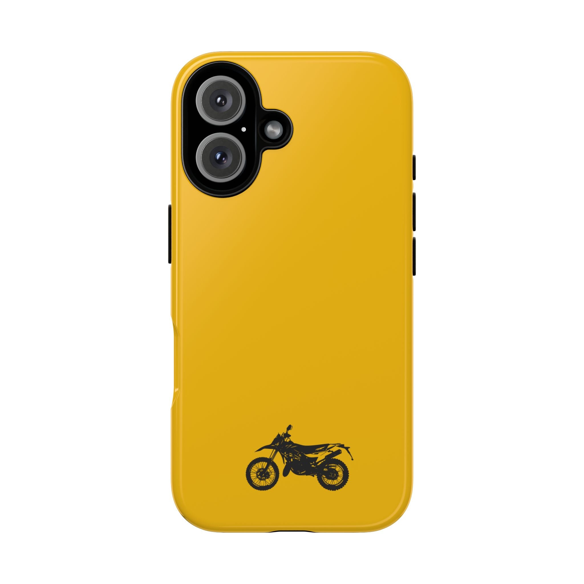 Motorcycle Phone Case, Tough Phone Cover, Gift for Bikers, Durable Tech Accessory, Yellow Motorcycle Design