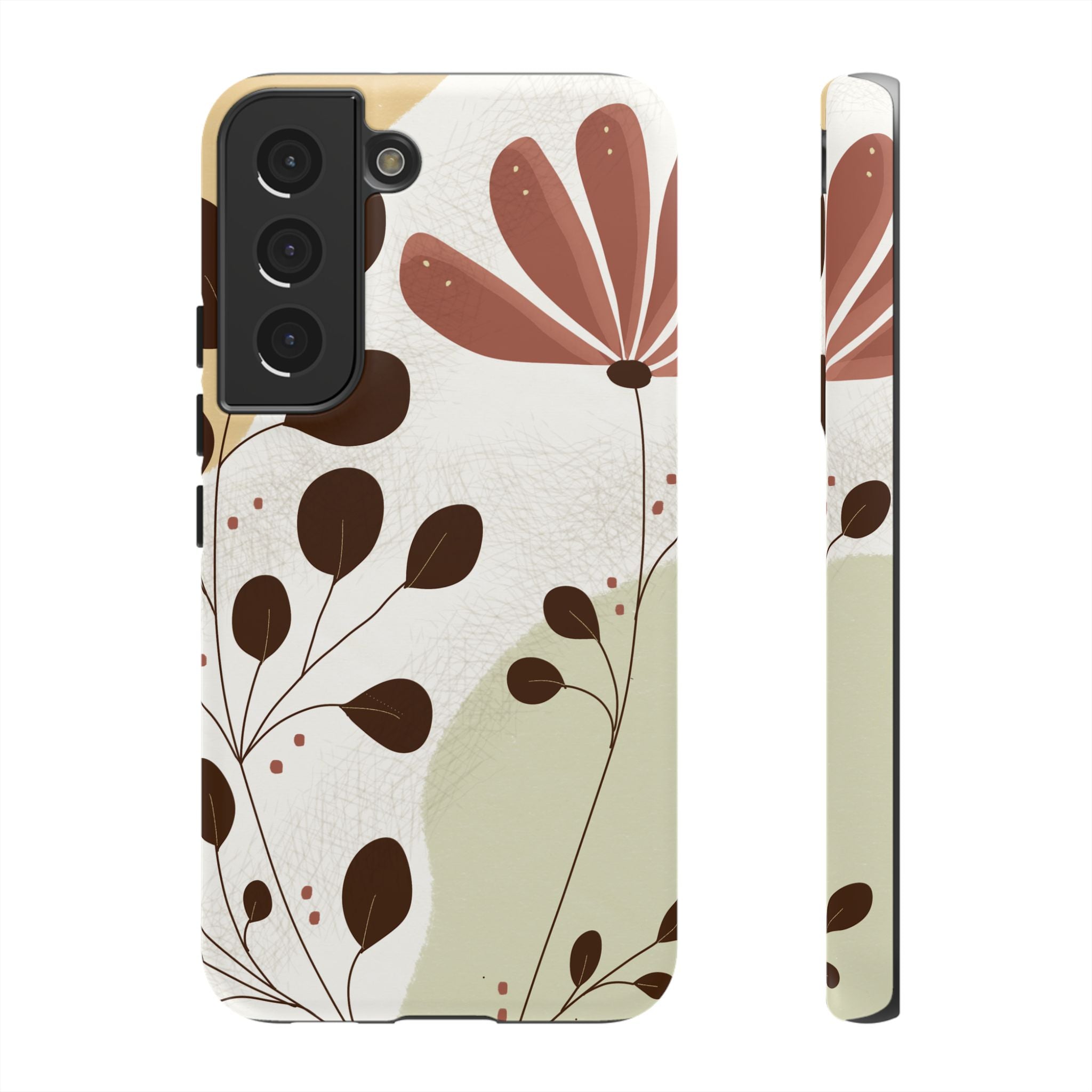 Floral Phone Case - Stylish Tough Cases for Women, Trendy Phone Cover, Gift for Her, Birthday Present, Everyday Use