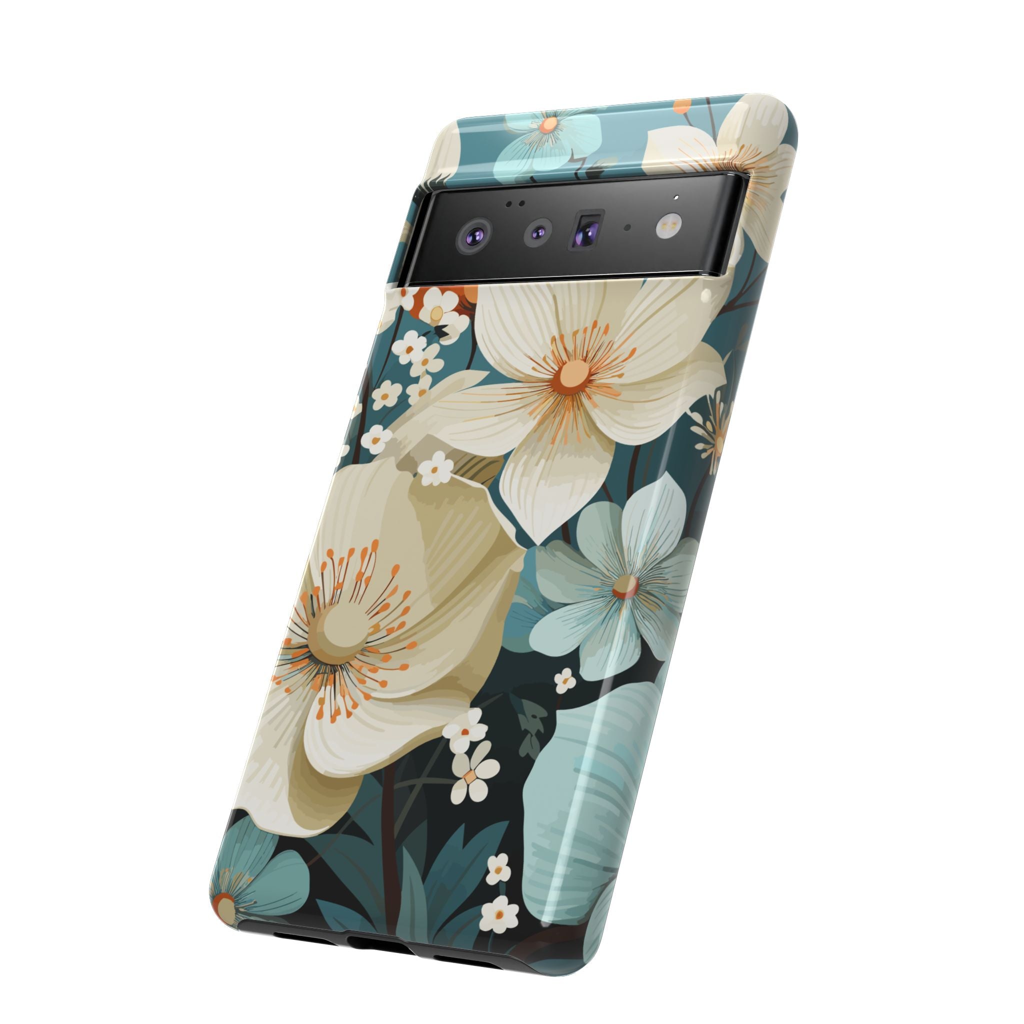 Floral Phone Case, Stylish Tough Cases with Botanical Design, Flower Print Phone Cover, Gifts for Nature Lovers, Eco-Friendly Mobile Cover