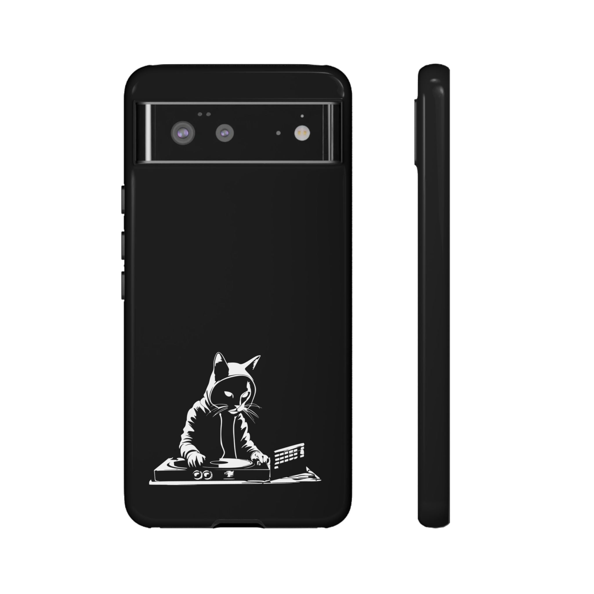 Cat DJ Phone Case | Stylish Tough Cases for Music Lovers, Gift for Cat Owners, Unique Phone Accessory, Cool Tech Gear