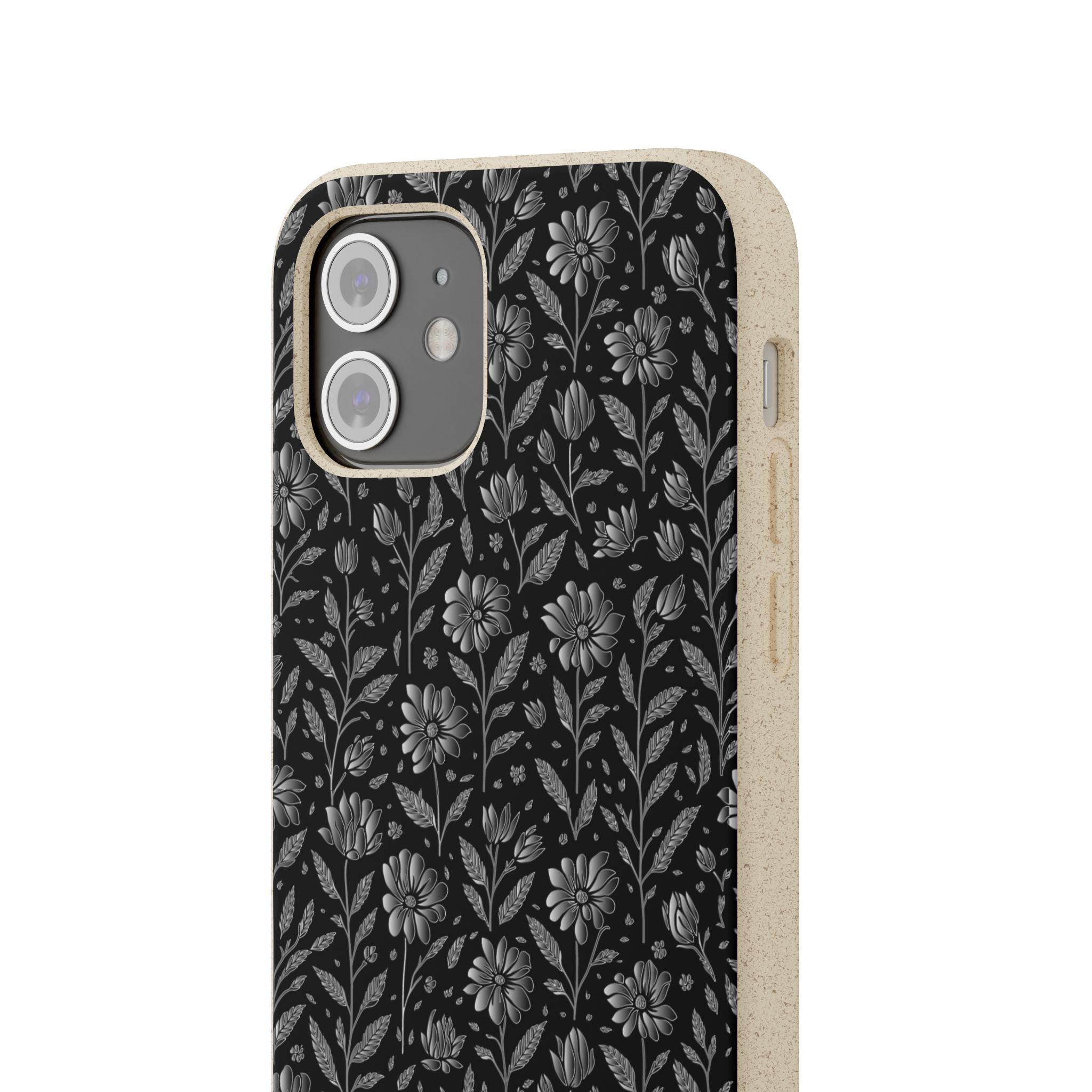 Eco-Friendly Floral Phone Case, Biodegradable iPhone Case, Sustainable Fashion Accessory, Nature Lover Gift, Eco-Conscious Phone Cover