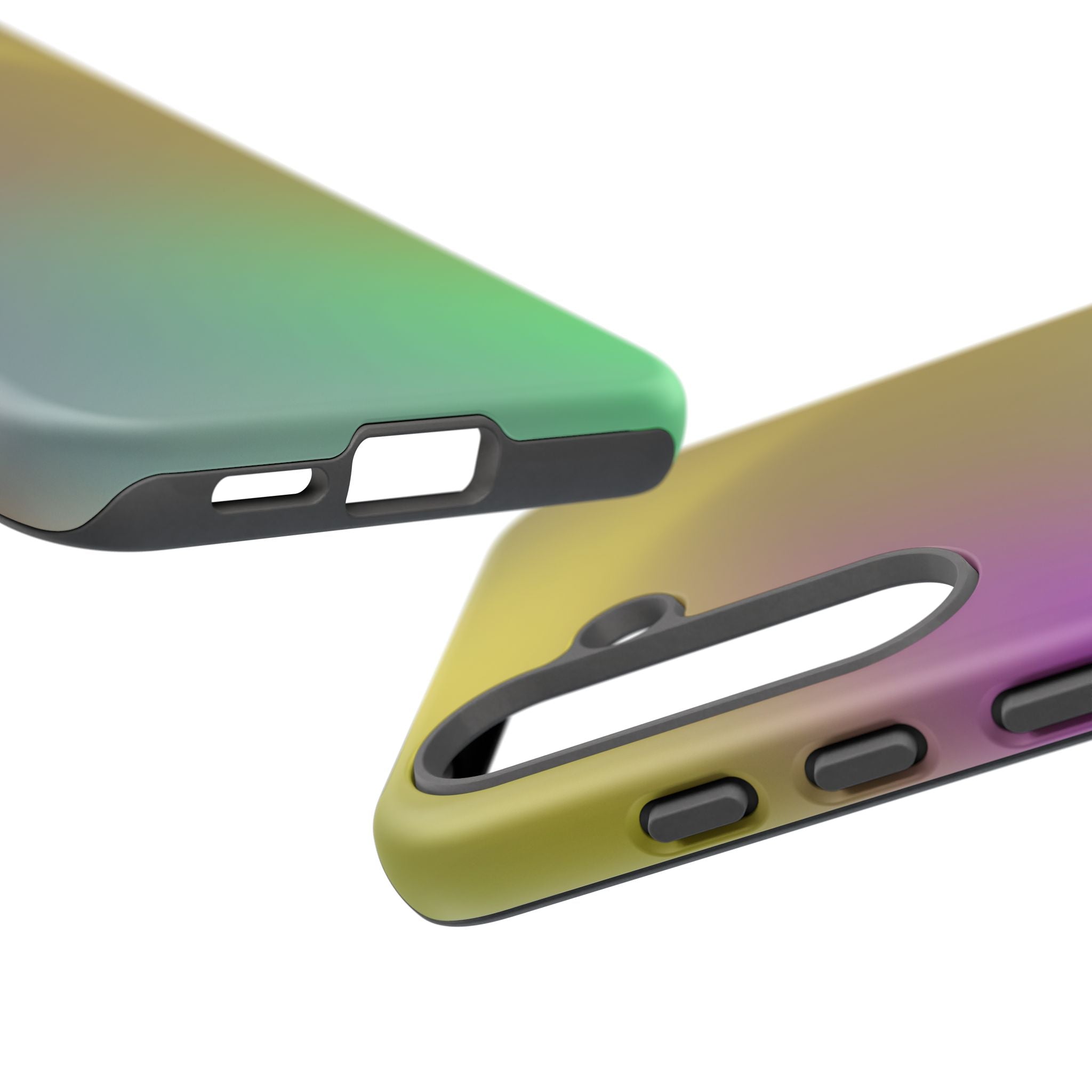 Vibrant Phone Case, Tough Cases, Colorful Phone Cover, Durable Mobile Case, Yellow Green Gradient Design
