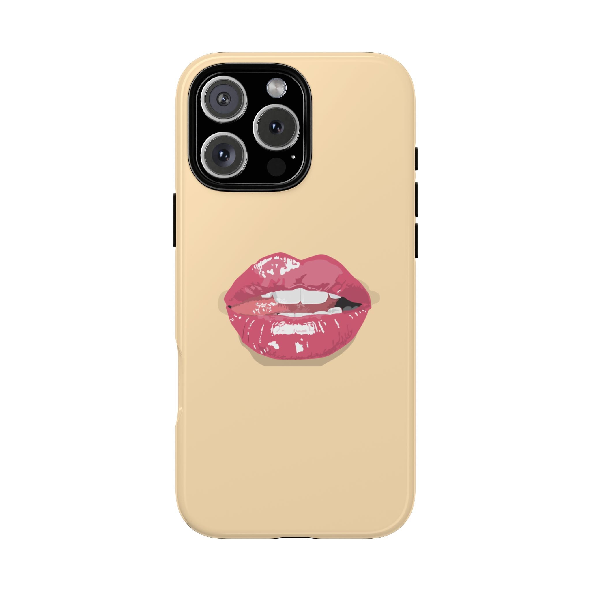 Stylish Phone Case with Lip Print, Trendy Mobile Cover, Fashion Accessory, Gift for Her, Cute Cell Phone Case