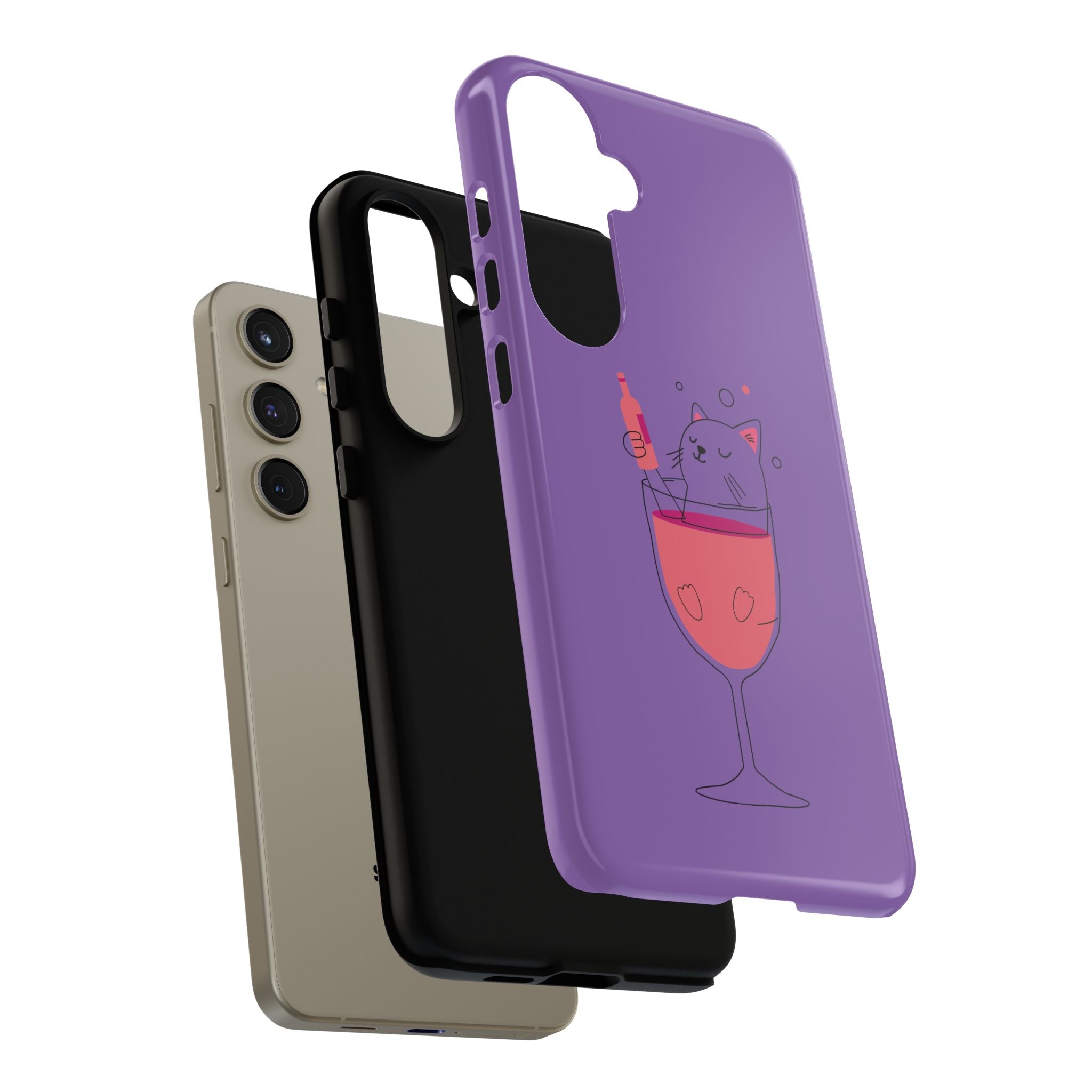 Cute Cat Phone Case, Fun Gift for Cat Lovers, Colorful Phone Cover, Pet Lover Accessory, Unique Cat Themed Case