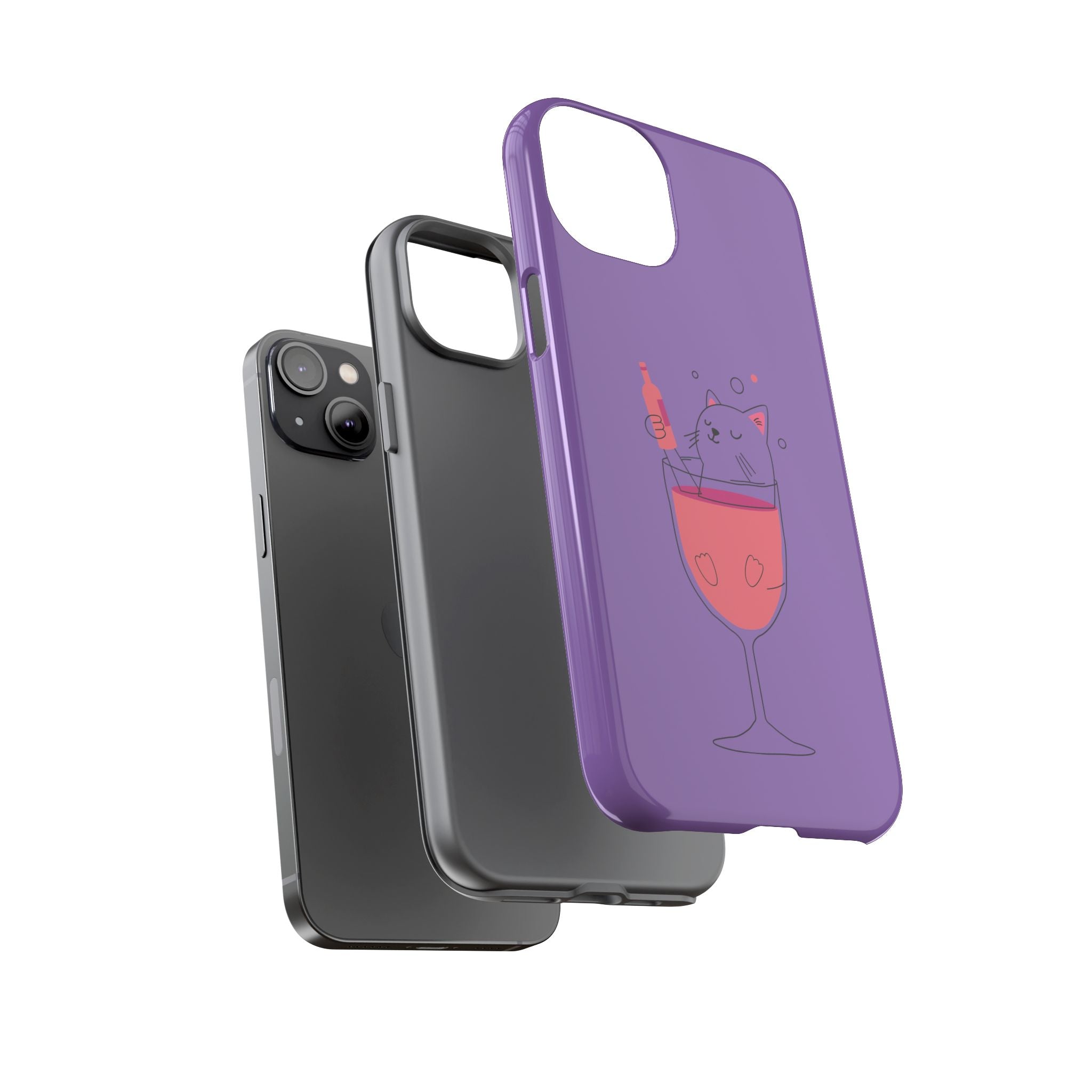 Cute Cat Phone Case, Fun Gift for Cat Lovers, Colorful Phone Cover, Pet Lover Accessory, Unique Cat Themed Case