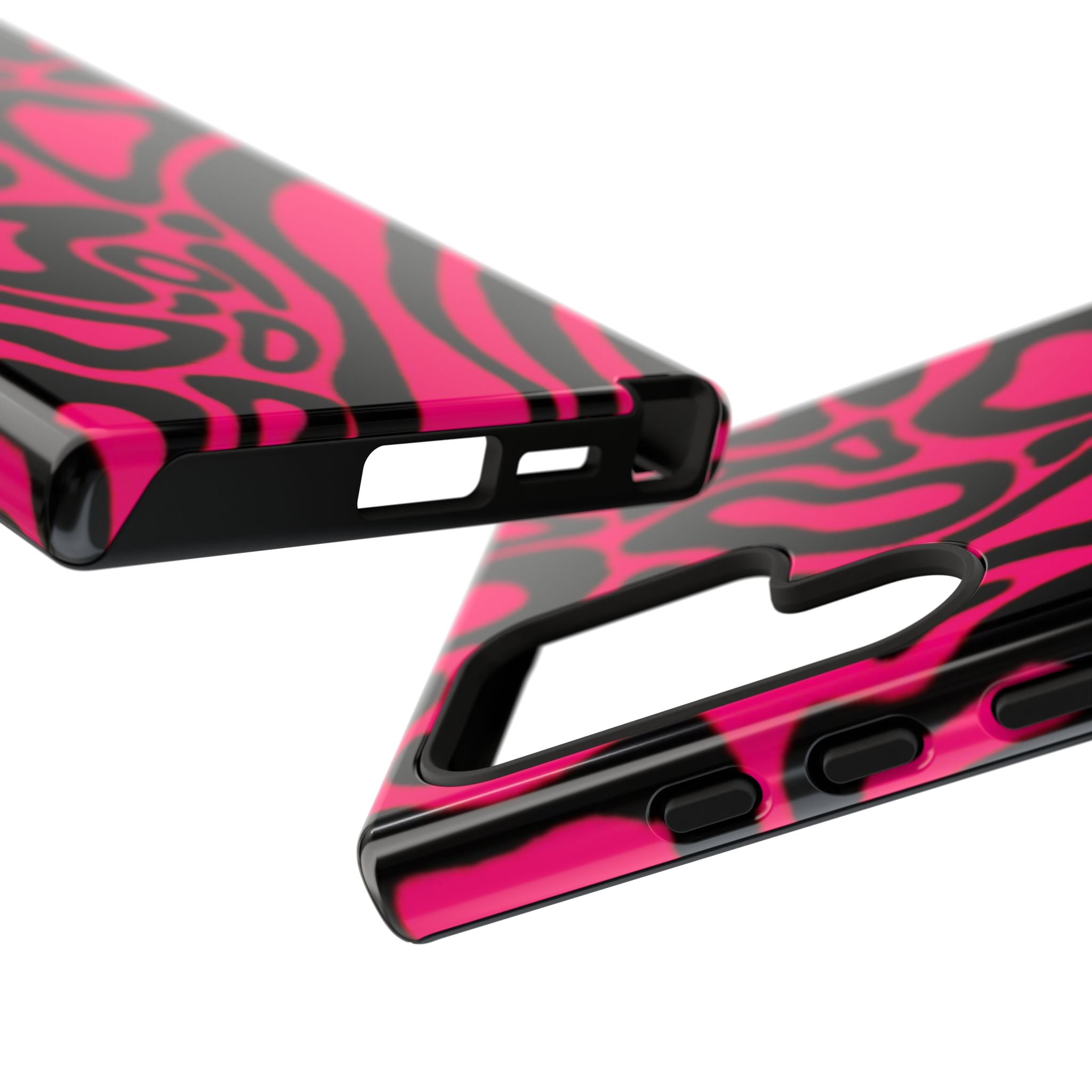 Bold Pink Patterned Phone Case, Stylish Tough Case, Trendy Accessory, Gift for Her, Tech Protection