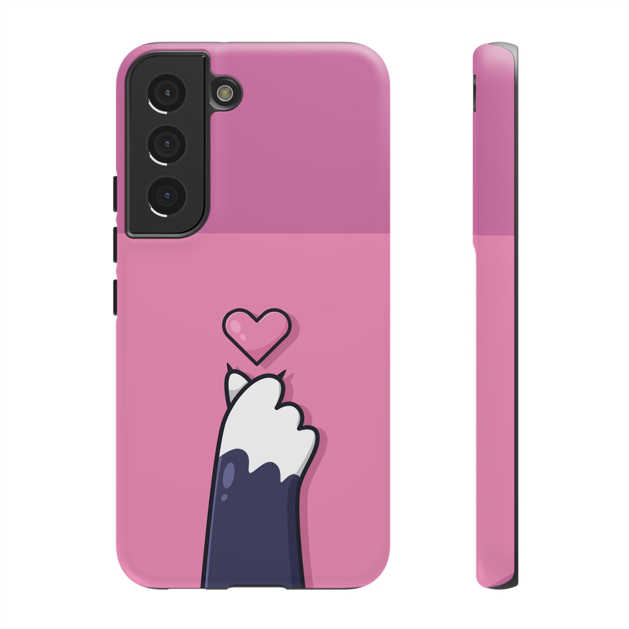 Cute Cat Paw Phone Case, Playful Pet Lover Gift, Animal Print Phone Cover, Heart Design Case, Fun Feminine Case, Kawaii Style