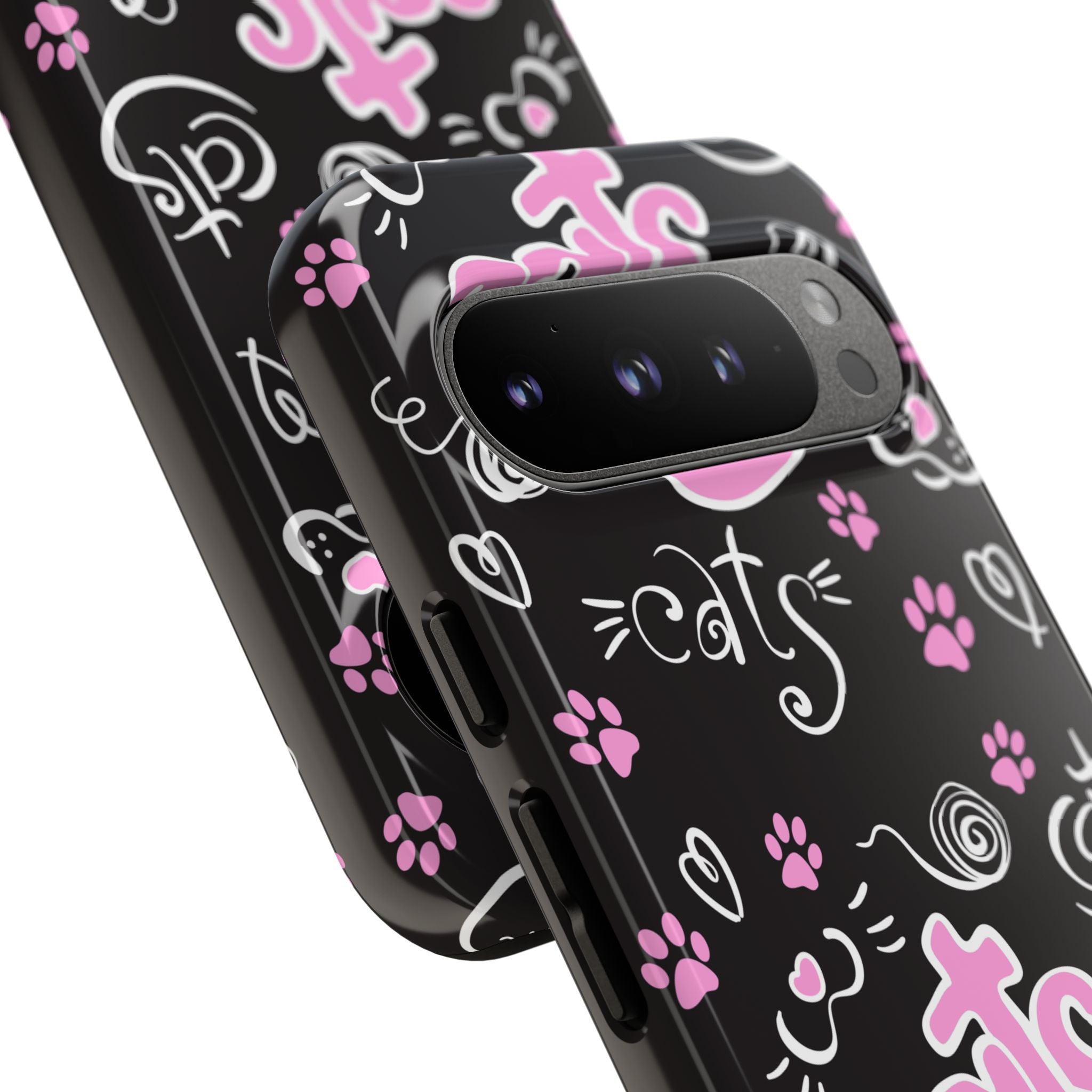 Cute Cat Print Phone Cases, Tough Cases for Cat Lovers, Pet Phone Cover, Gift for Cat Moms, Stylish Phone Accessories
