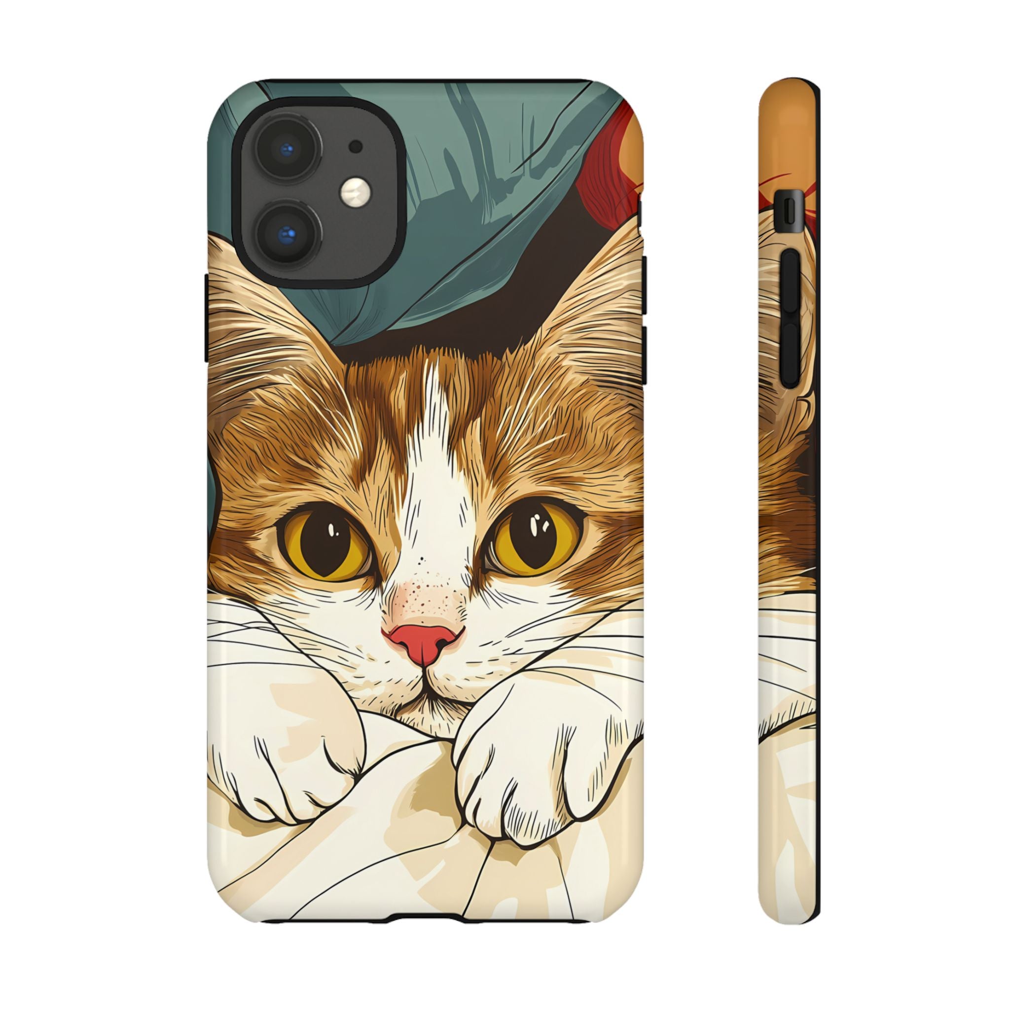 Cute Cat Phone Case - Ideal for Cat Lovers, Pet Owners, Birthday Gifts, Smartphone Accessories, Funny Pet Humor