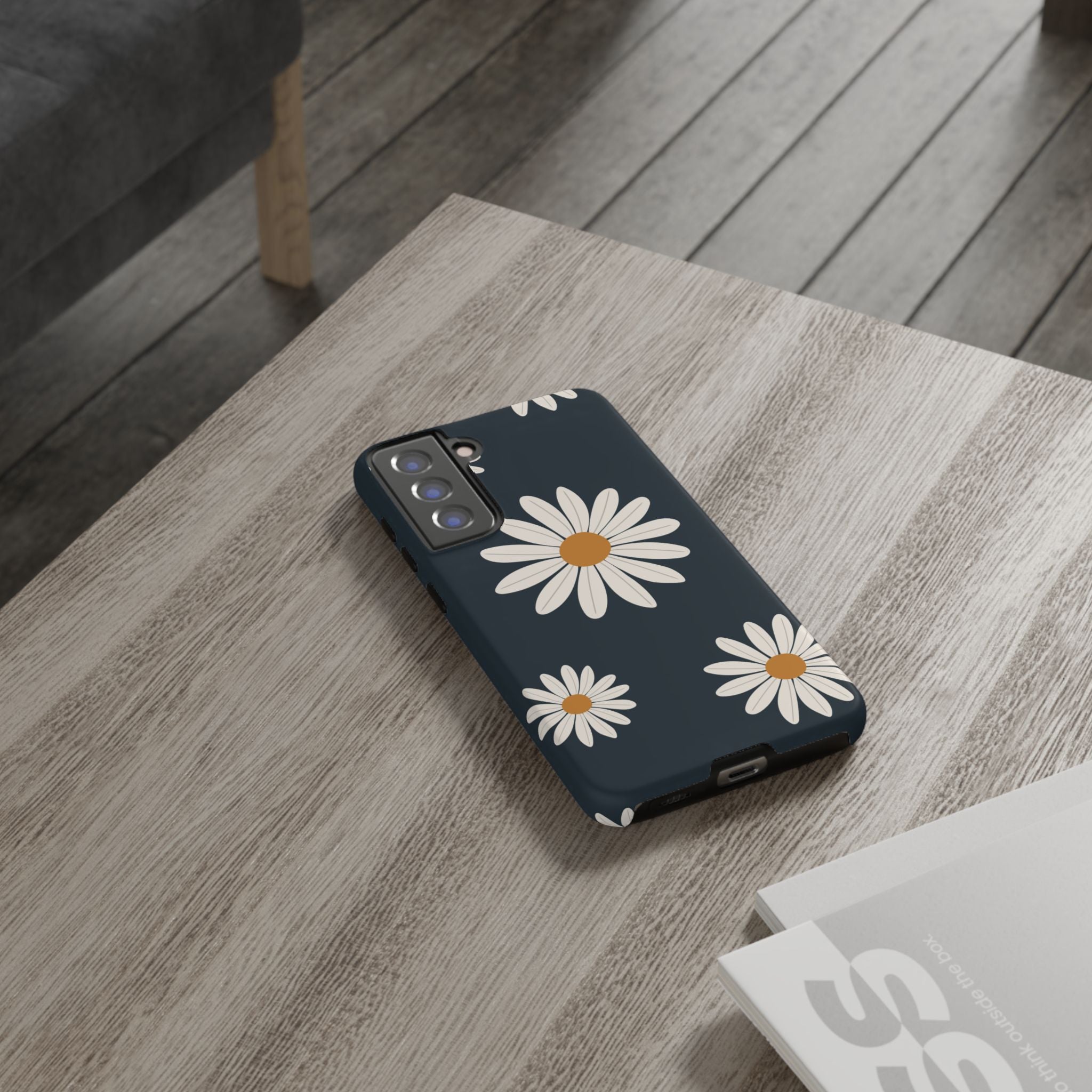 Daisy Phone Case, Floral Phone Cover, Tough Phone Case, Gift for Flower Lovers, Smartphone Accessory, Spring Design