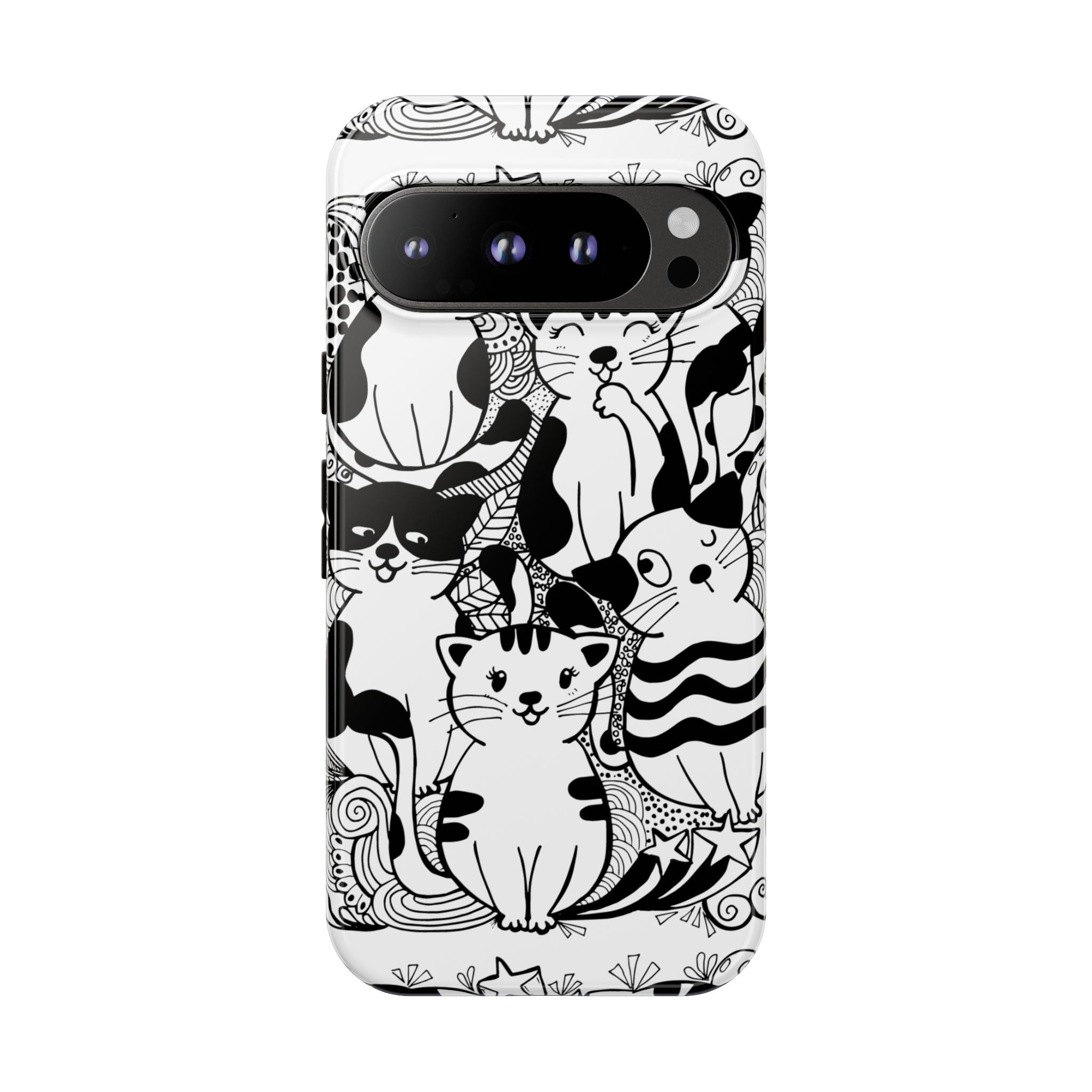 Cat-Themed Phone Case, Cute Cat Art, Pet Lover Gift, Birthday Present, Unique Cat Decor, Fun Tech Accessories, Animal Lover Case