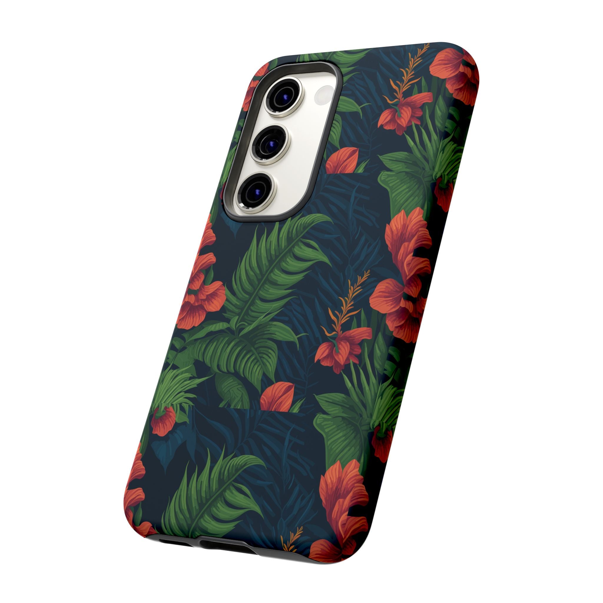 Tropical Phone Case with Floral Design, Eco-Friendly Protection for Summer Vibes, Ideal Gift for Nature Lovers, Vibrant Background