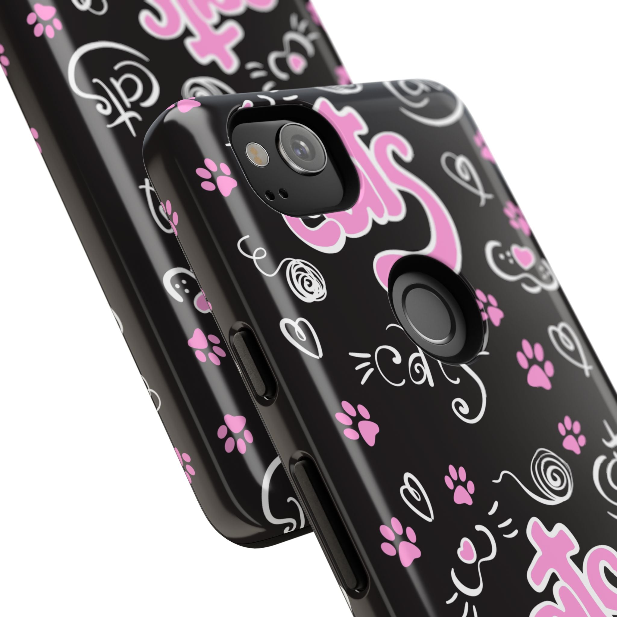 Cute Cat Print Phone Cases, Tough Cases for Cat Lovers, Pet Phone Cover, Gift for Cat Moms, Stylish Phone Accessories