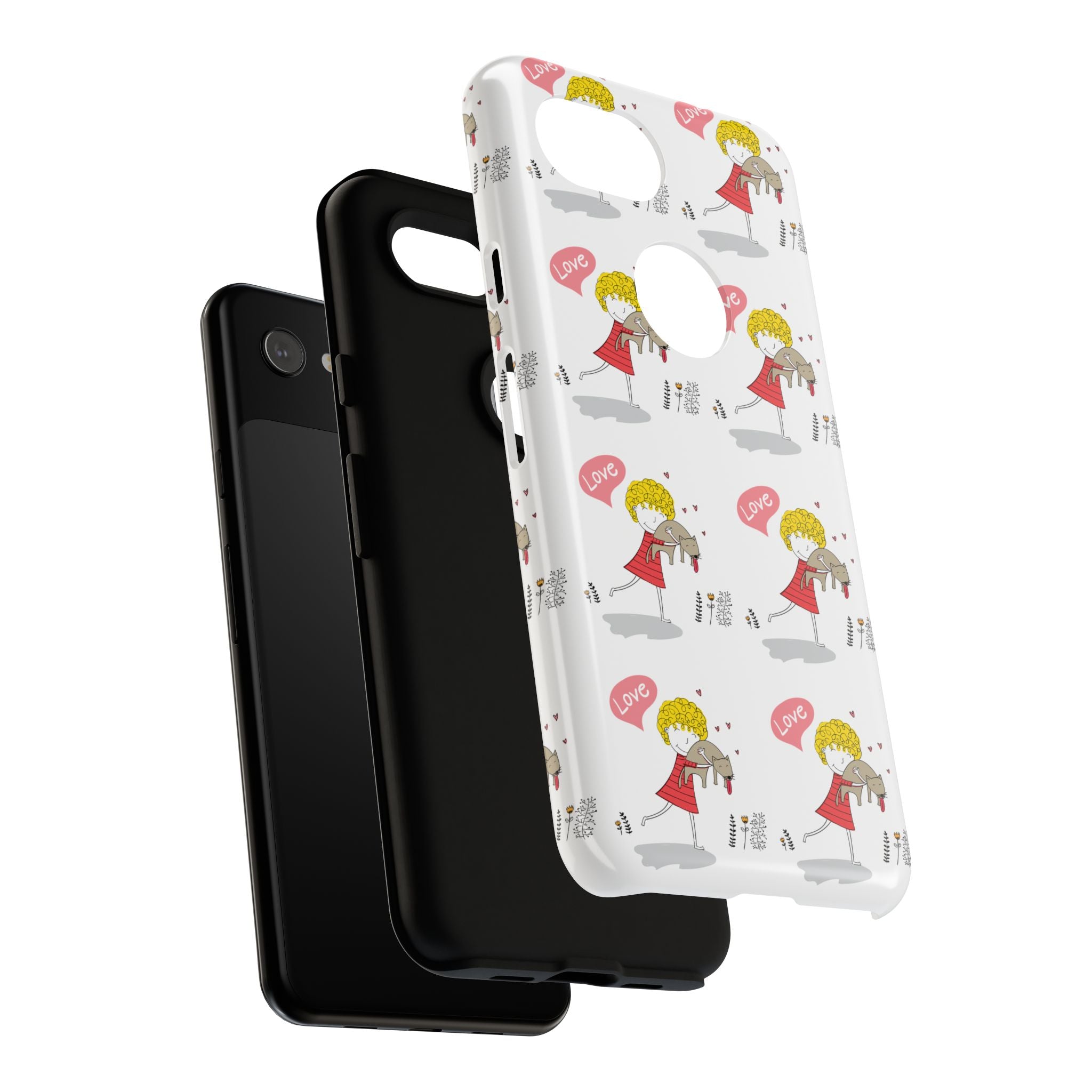 Love-Themed Phone Case | Cute Pet Lover Accessory, Perfect Gift for Birthdays, Anniversaries, Animal Lovers, Valentine's Day