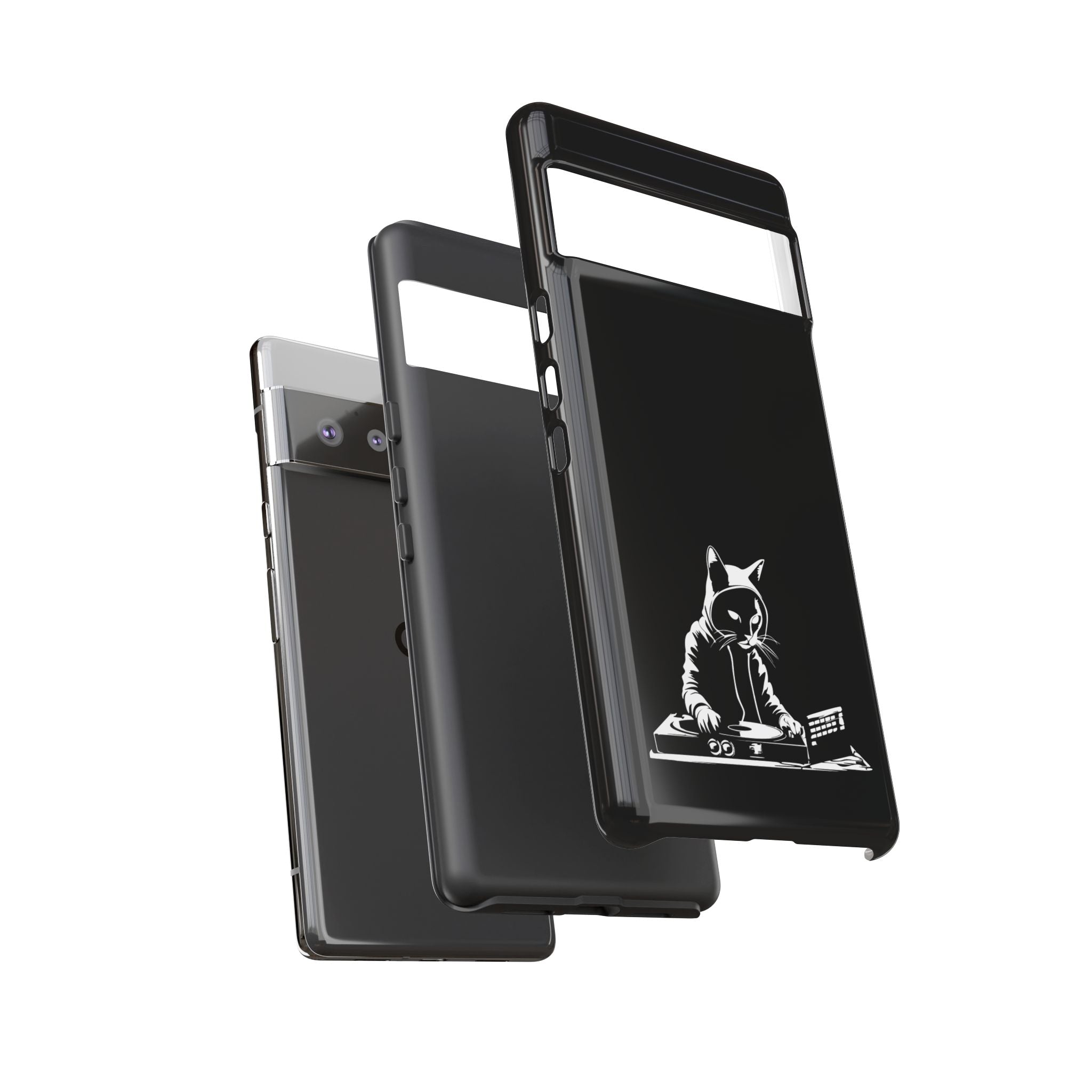 Cat DJ Phone Case | Stylish Tough Cases for Music Lovers, Gift for Cat Owners, Unique Phone Accessory, Cool Tech Gear