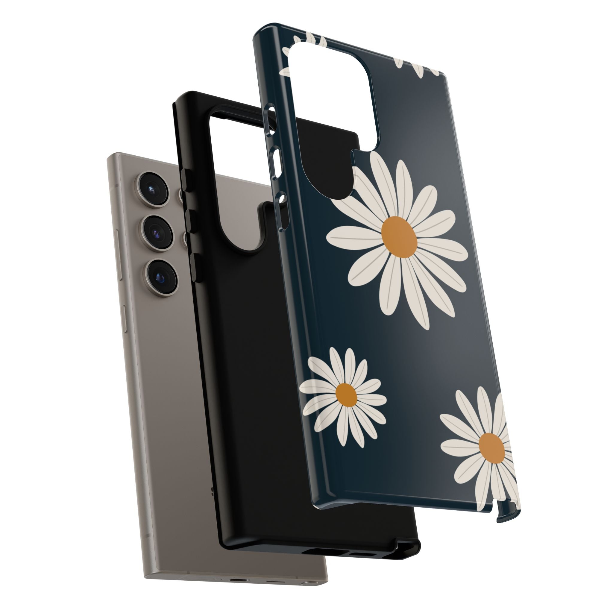 Daisy Phone Case, Floral Phone Cover, Tough Phone Case, Gift for Flower Lovers, Smartphone Accessory, Spring Design