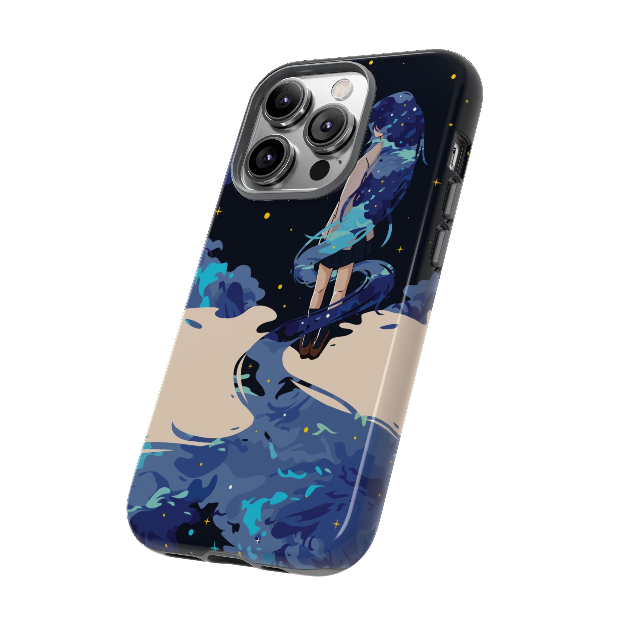 Galaxy-Inspired Phone Case, Celestial Design, Tough Phone Cover, Gift for Space Lovers, Artsy Accessories, Unique Merchandise