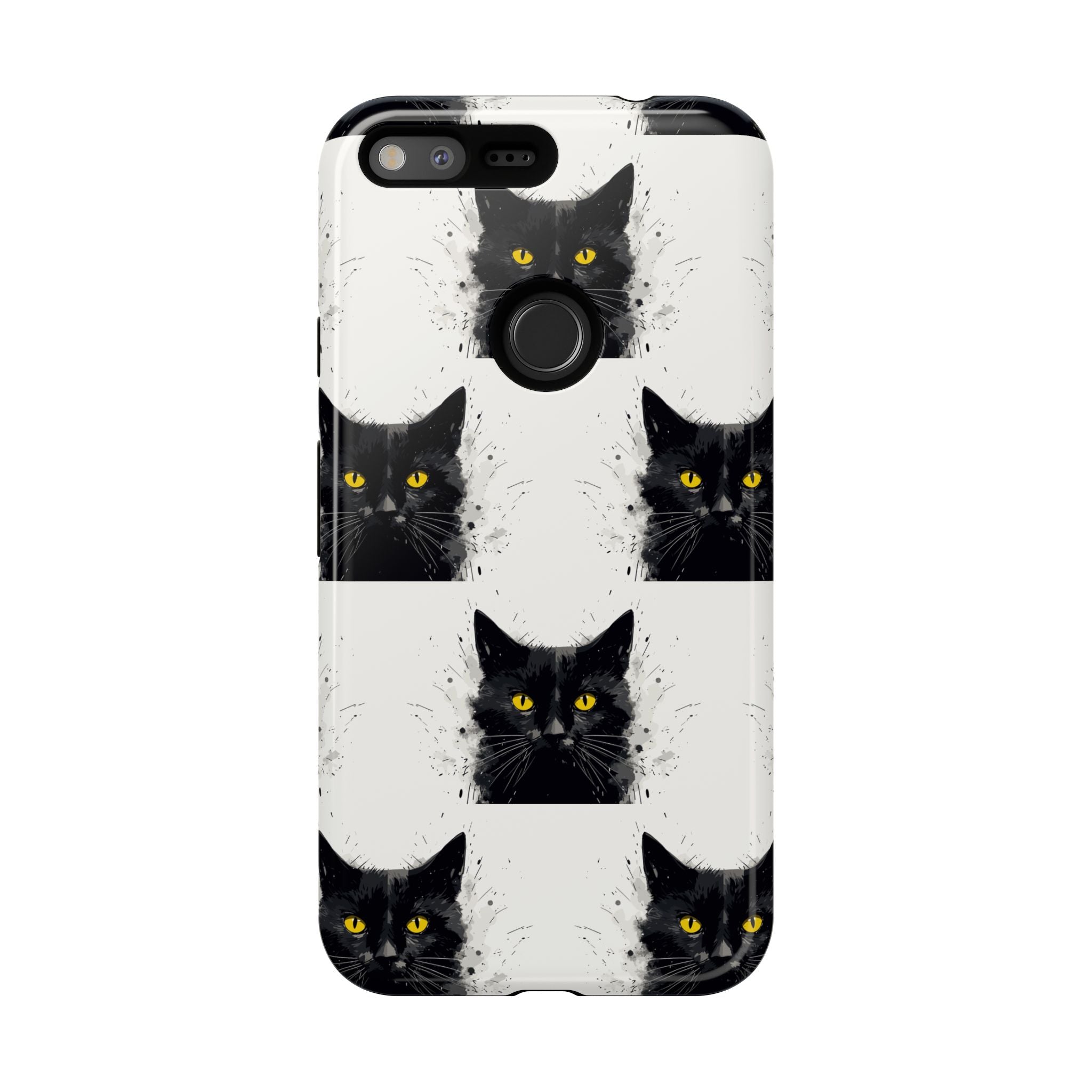 Black Cat Phone Case, Tough Cases, Cat Lover Gift, Unique Design, Halloween, Animal Accessories, Custom Phone Cover