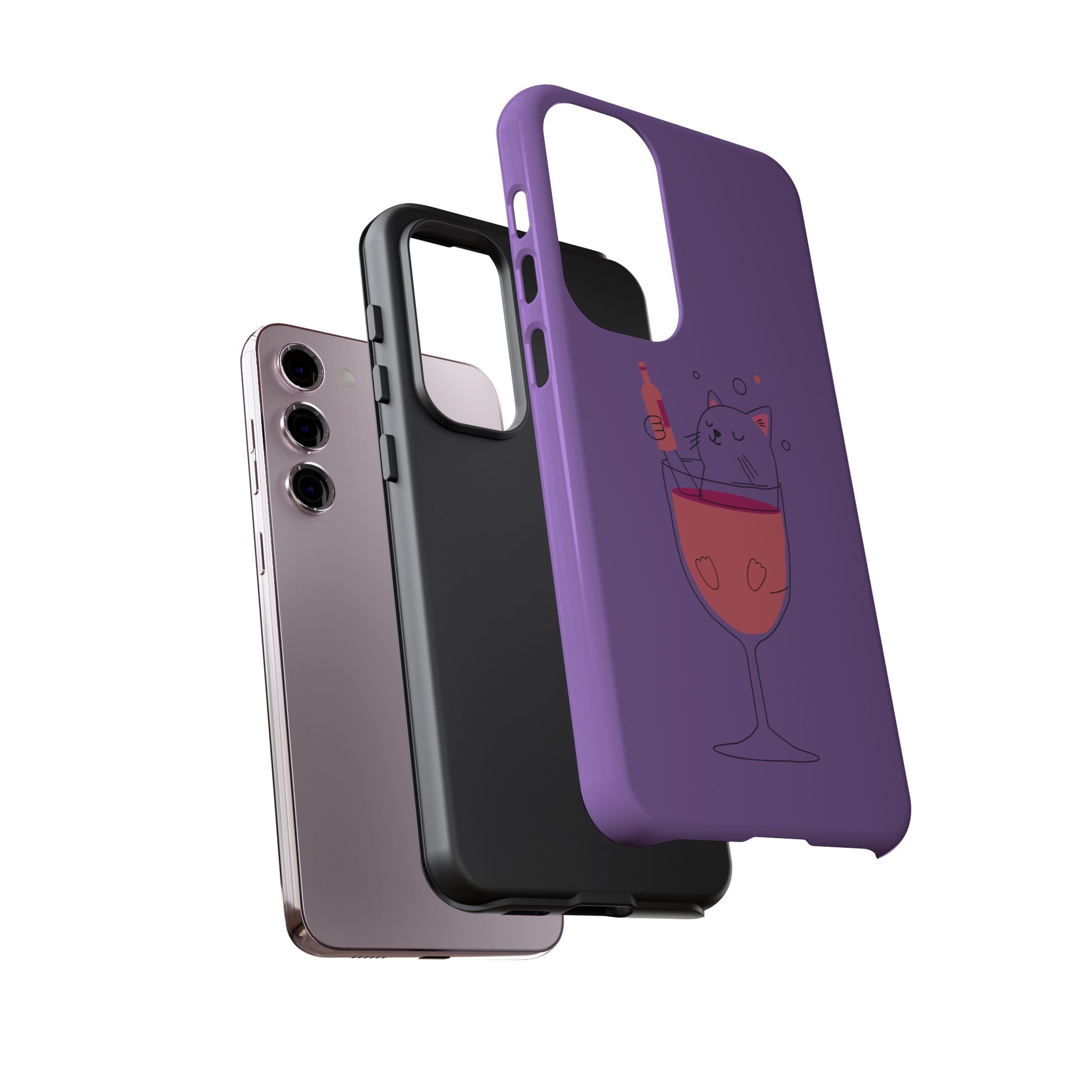Cute Cat Phone Case, Fun Gift for Cat Lovers, Colorful Phone Cover, Pet Lover Accessory, Unique Cat Themed Case