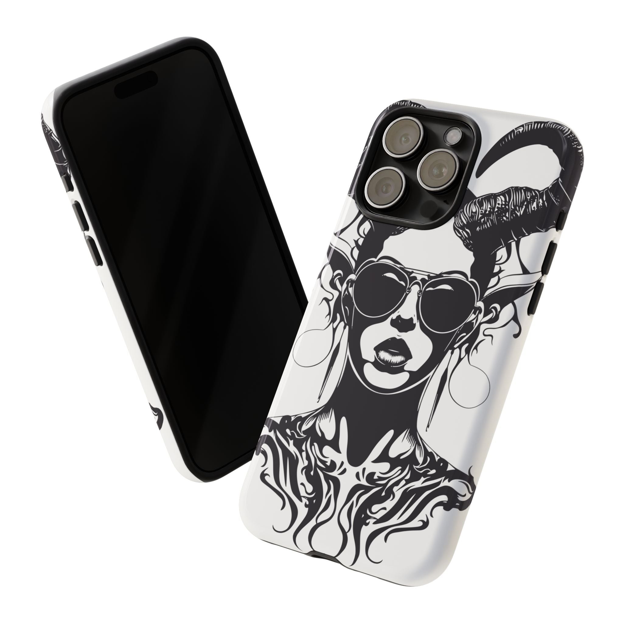 Tough Cases: Stylish Phone Case with Edgy Design, Protective Cover, Gift for Her, Trendy Accessories, Unique Art, Holiday Present