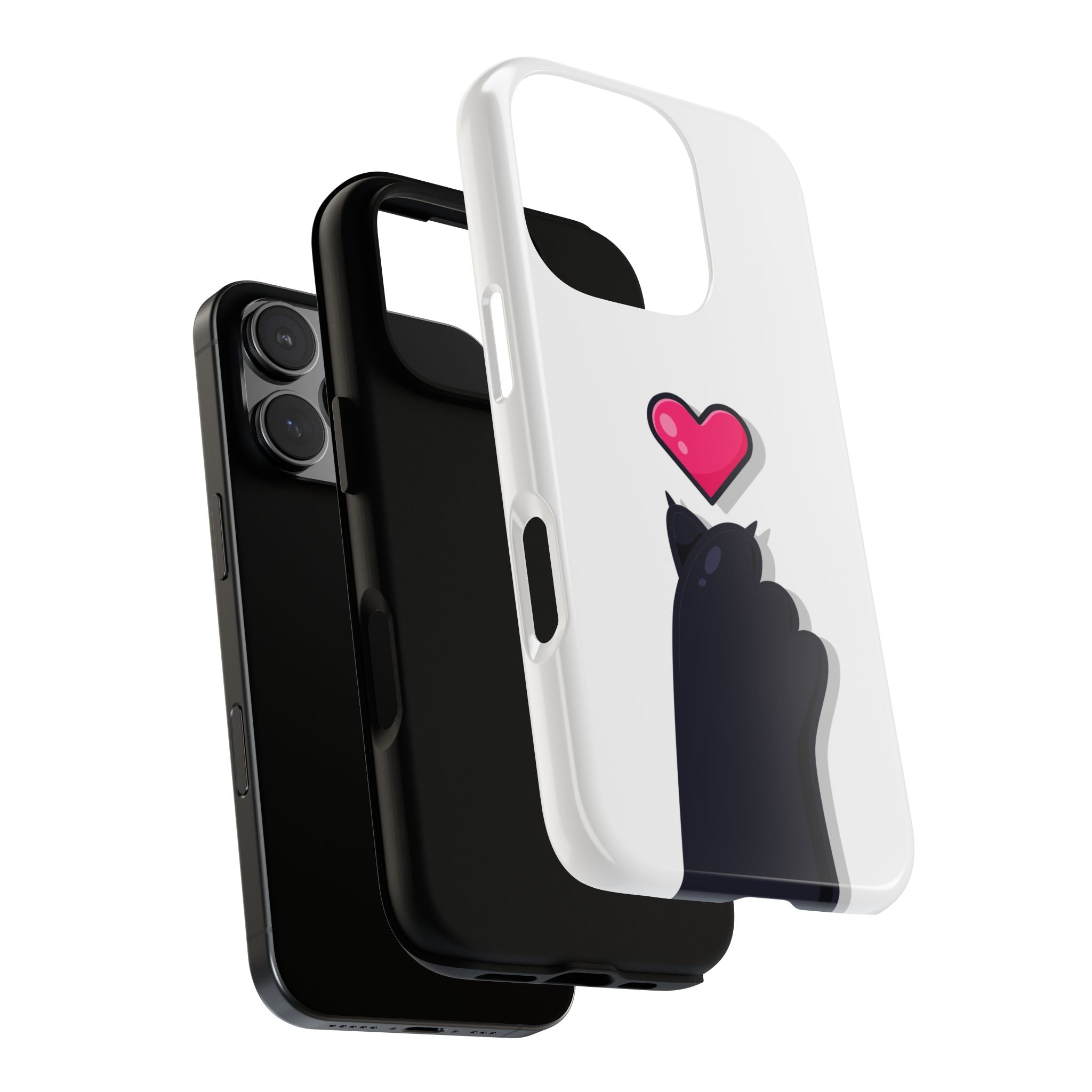 Cute Cat Love Phone Case, Tough Cell Phone Cover, Animal Lover Gifts, Pet Parent Accessories, Valentine's Day Essentials