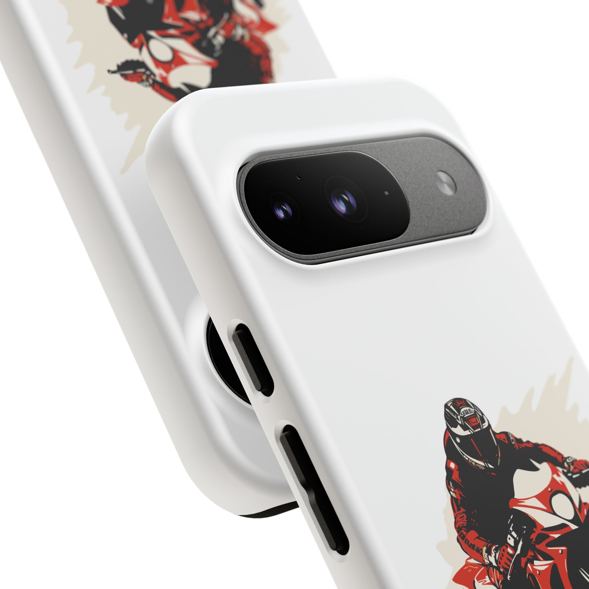 Motorcycle Phone Case, Tough Cases for Riders, Biker Accessory, Gifts for Motorcyclists, Red Bike Design