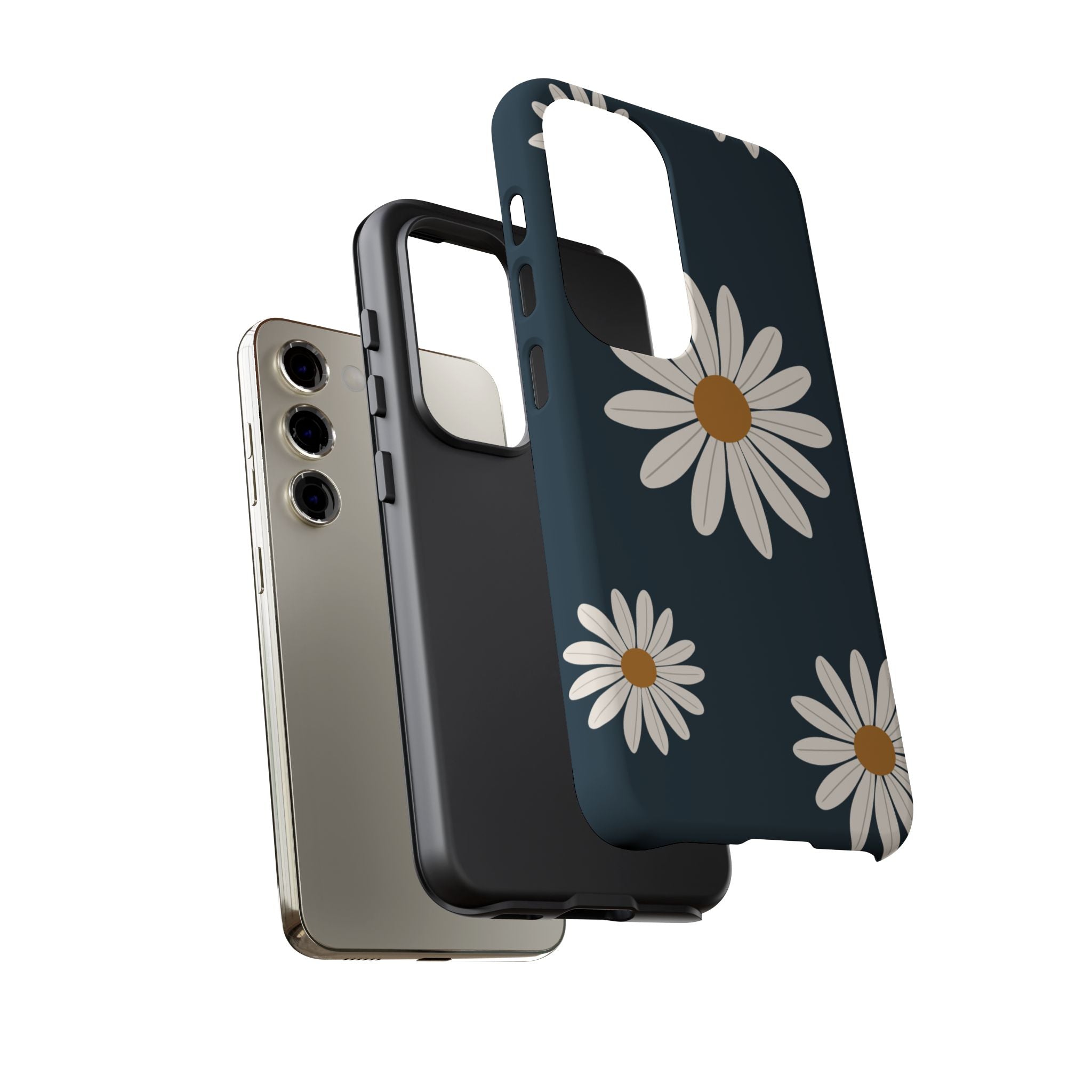 Daisy Phone Case, Floral Phone Cover, Tough Phone Case, Gift for Flower Lovers, Smartphone Accessory, Spring Design
