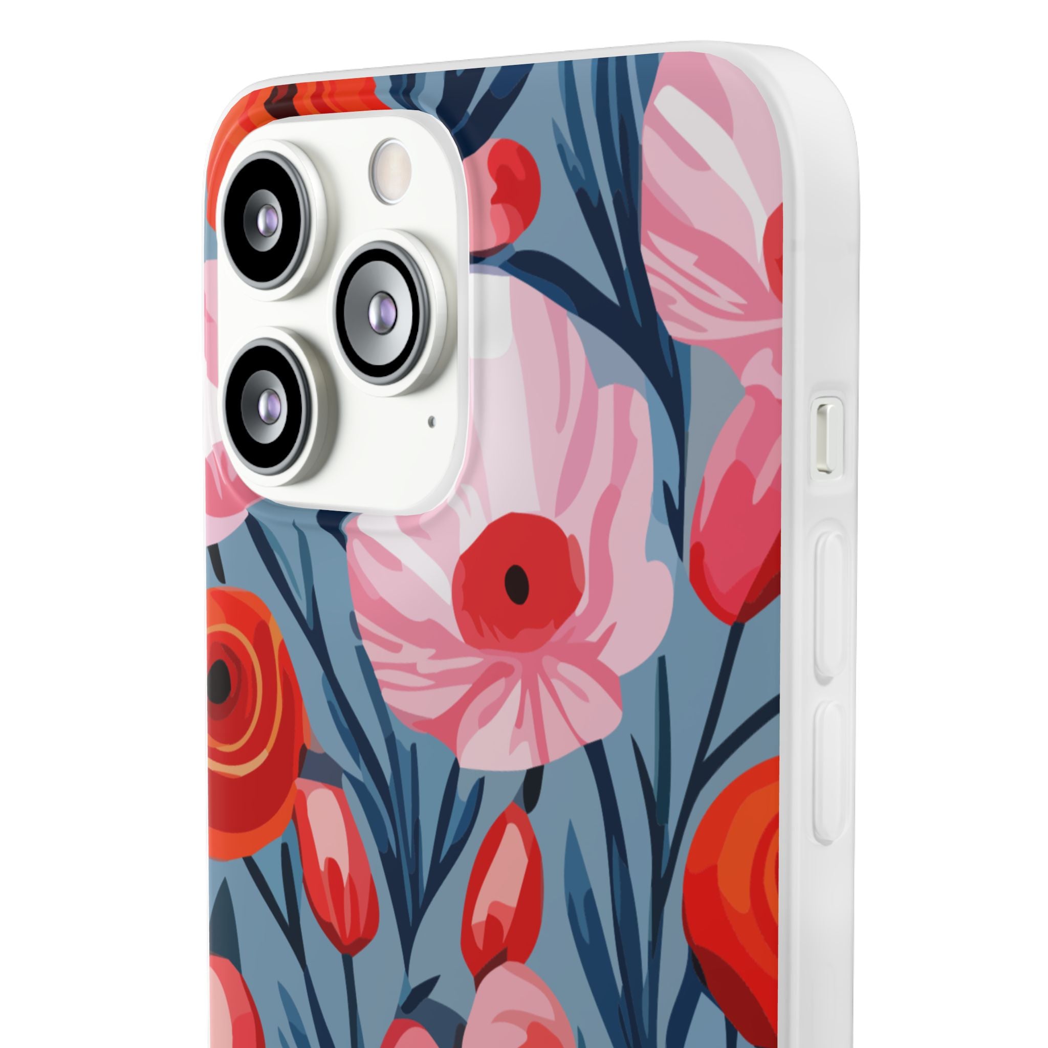 Beautiful Floral Flexi Cases for Phone, Stylish Protective Cover, Gift for Her, Phone Accessories, Floral Design