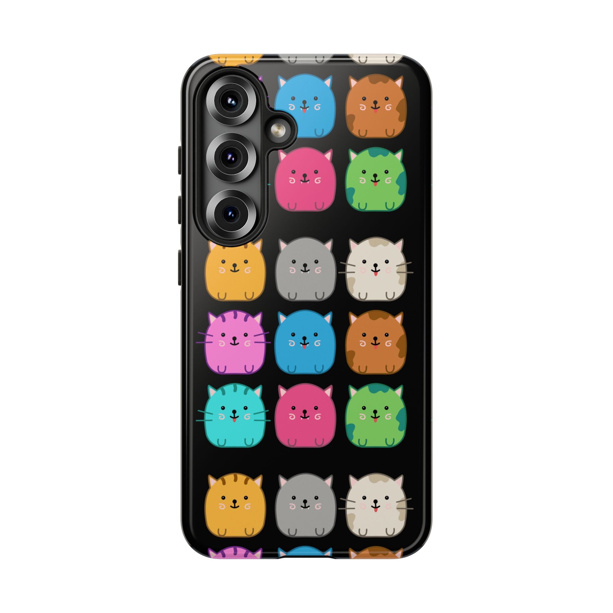 Cute Cat Phone Case, Kawaii Animal Lover Gift, Tough Phone Cover for Kids and Adults, Fun Cat Designs for Birthdays, Pet Lovers
