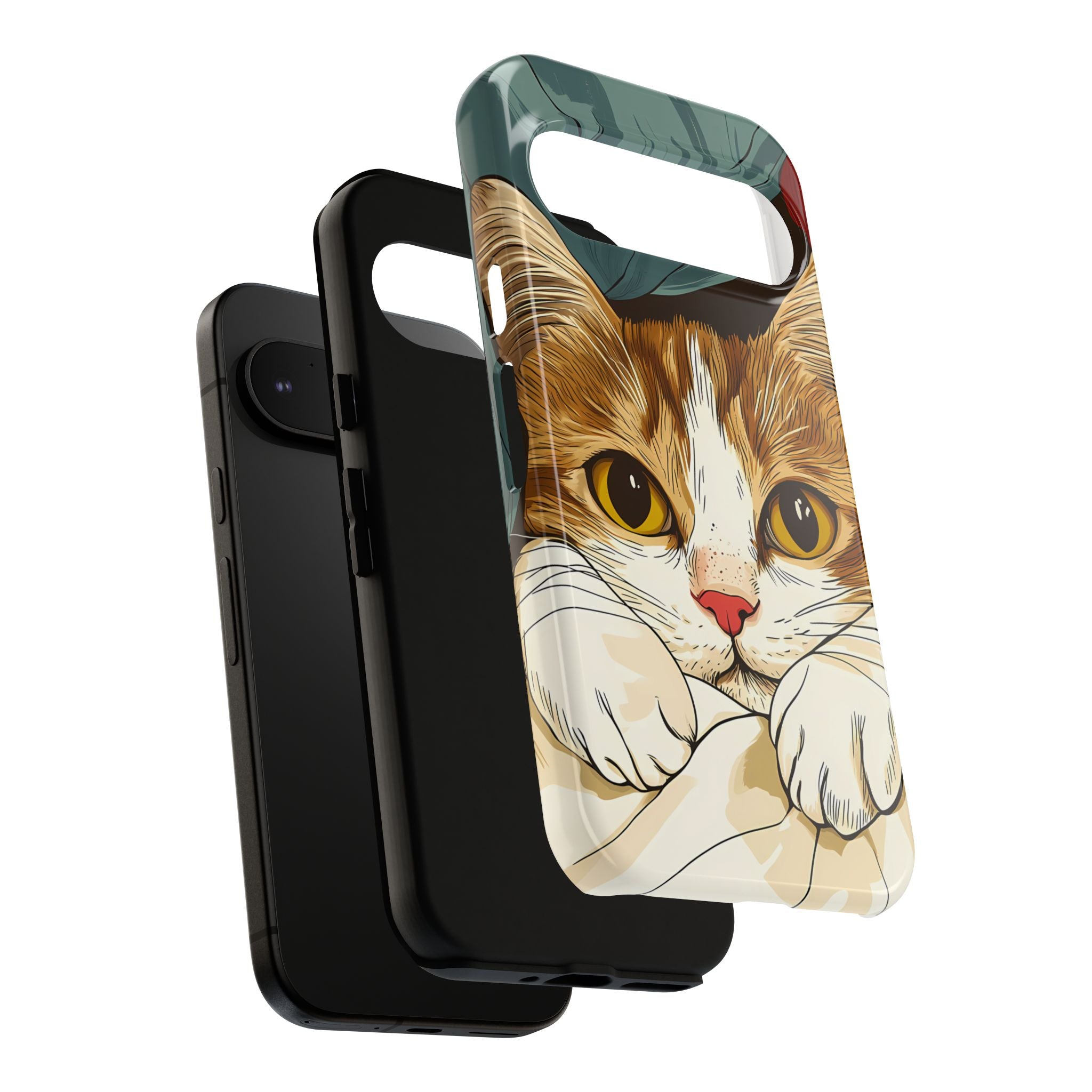 Cute Cat Phone Case - Ideal for Cat Lovers, Pet Owners, Birthday Gifts, Smartphone Accessories, Funny Pet Humor