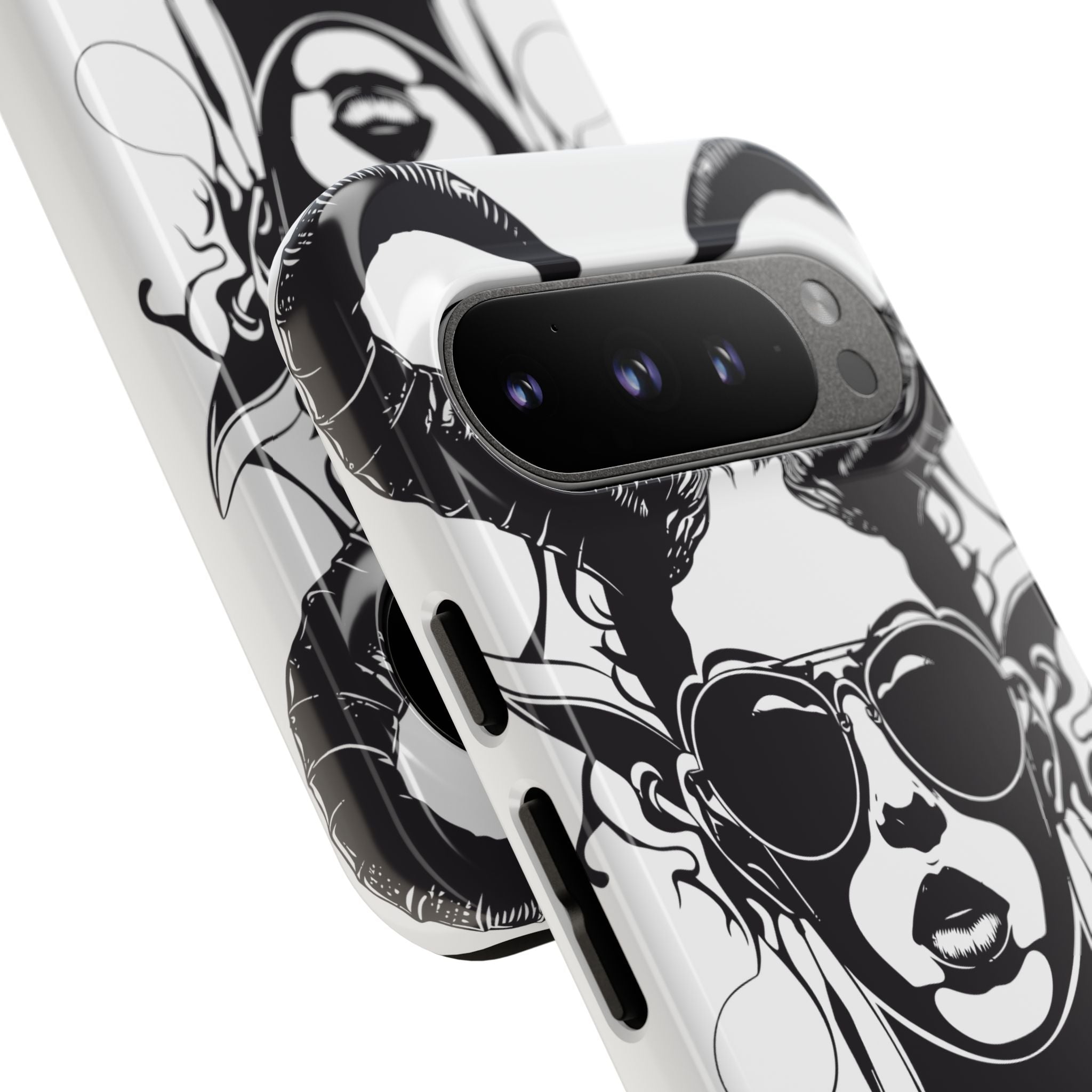 Tough Cases: Stylish Phone Case with Edgy Design, Protective Cover, Gift for Her, Trendy Accessories, Unique Art, Holiday Present