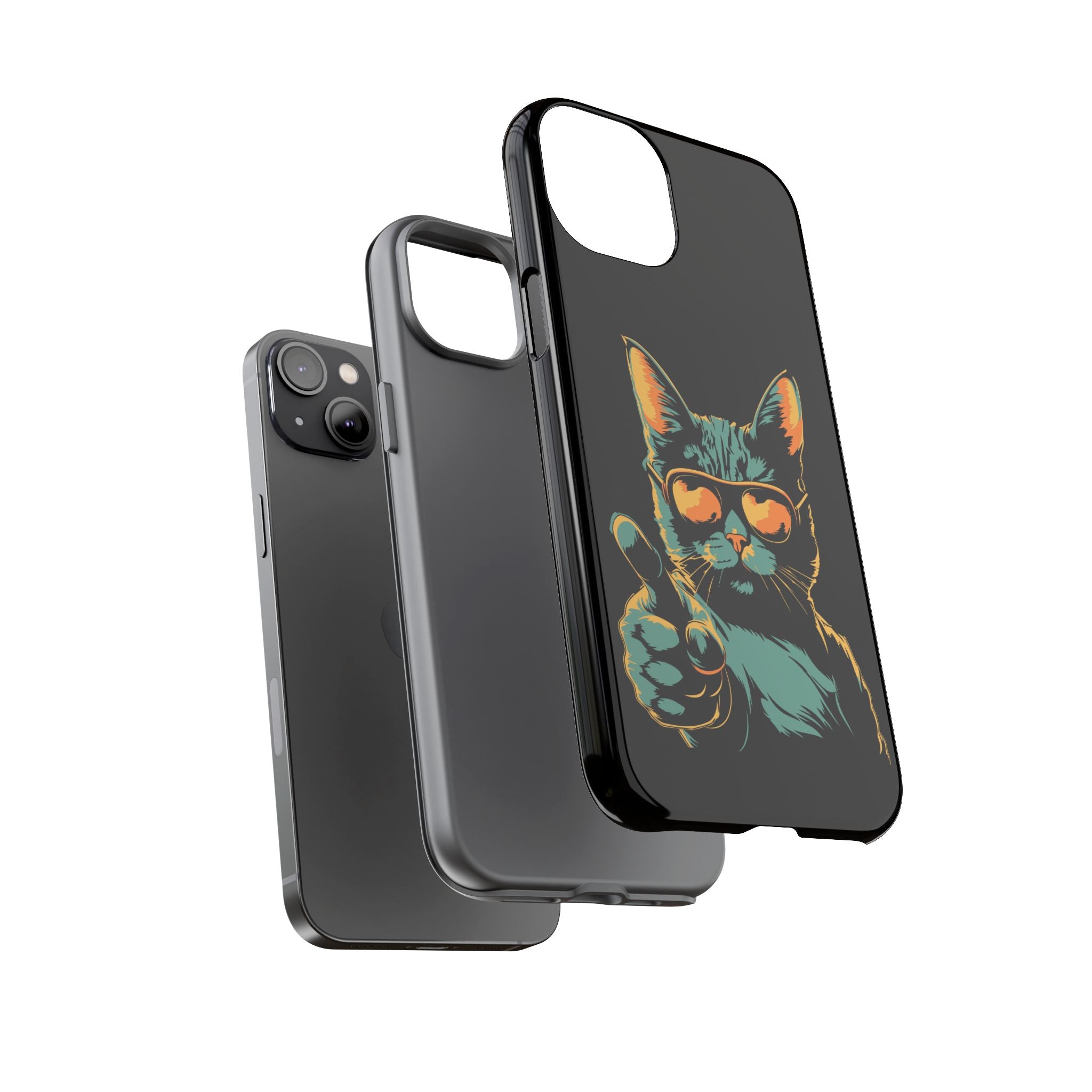 Cool Cat Phone Case, Stylish Phone Cover, Pet Lover Gift, Cute Cat Design, Fun Cat Accessories