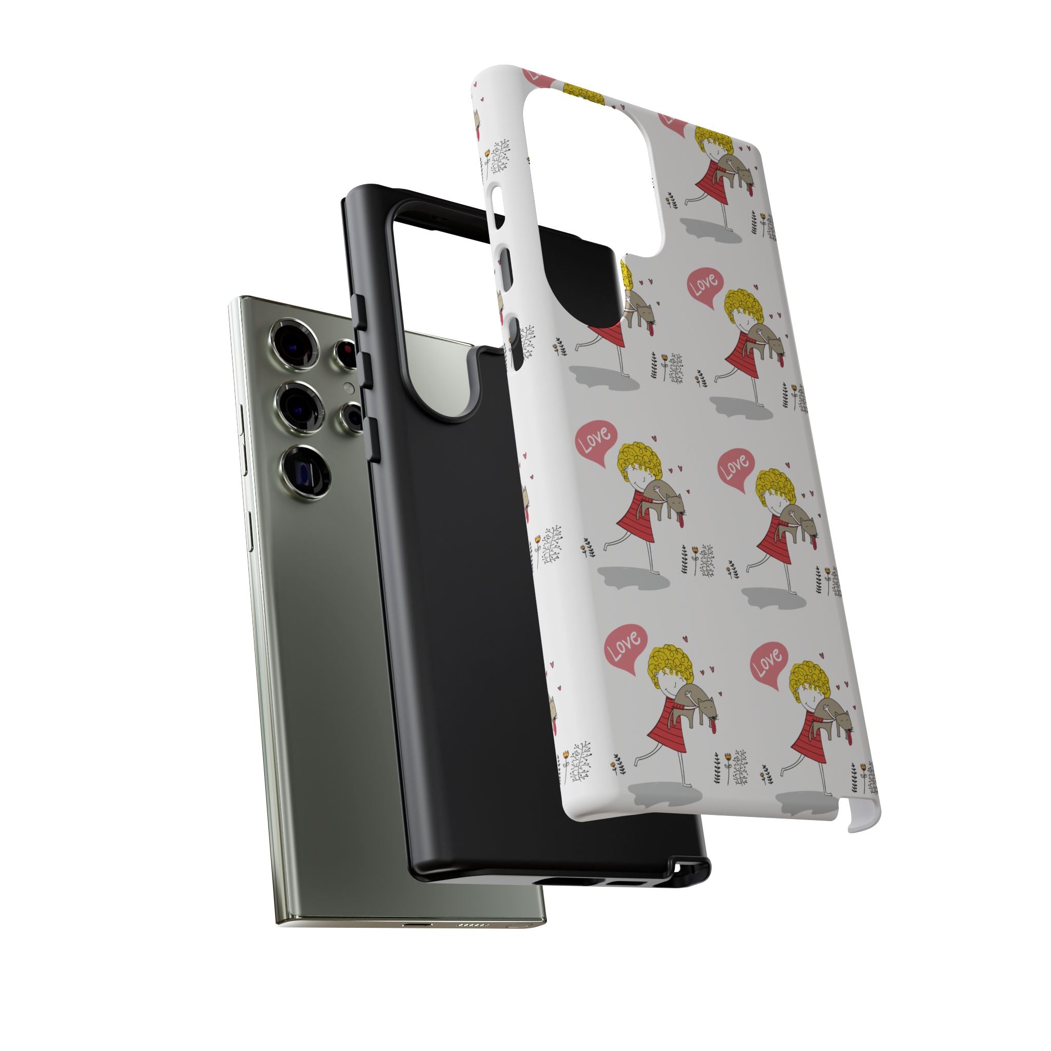 Love-Themed Phone Case | Cute Pet Lover Accessory, Perfect Gift for Birthdays, Anniversaries, Animal Lovers, Valentine's Day