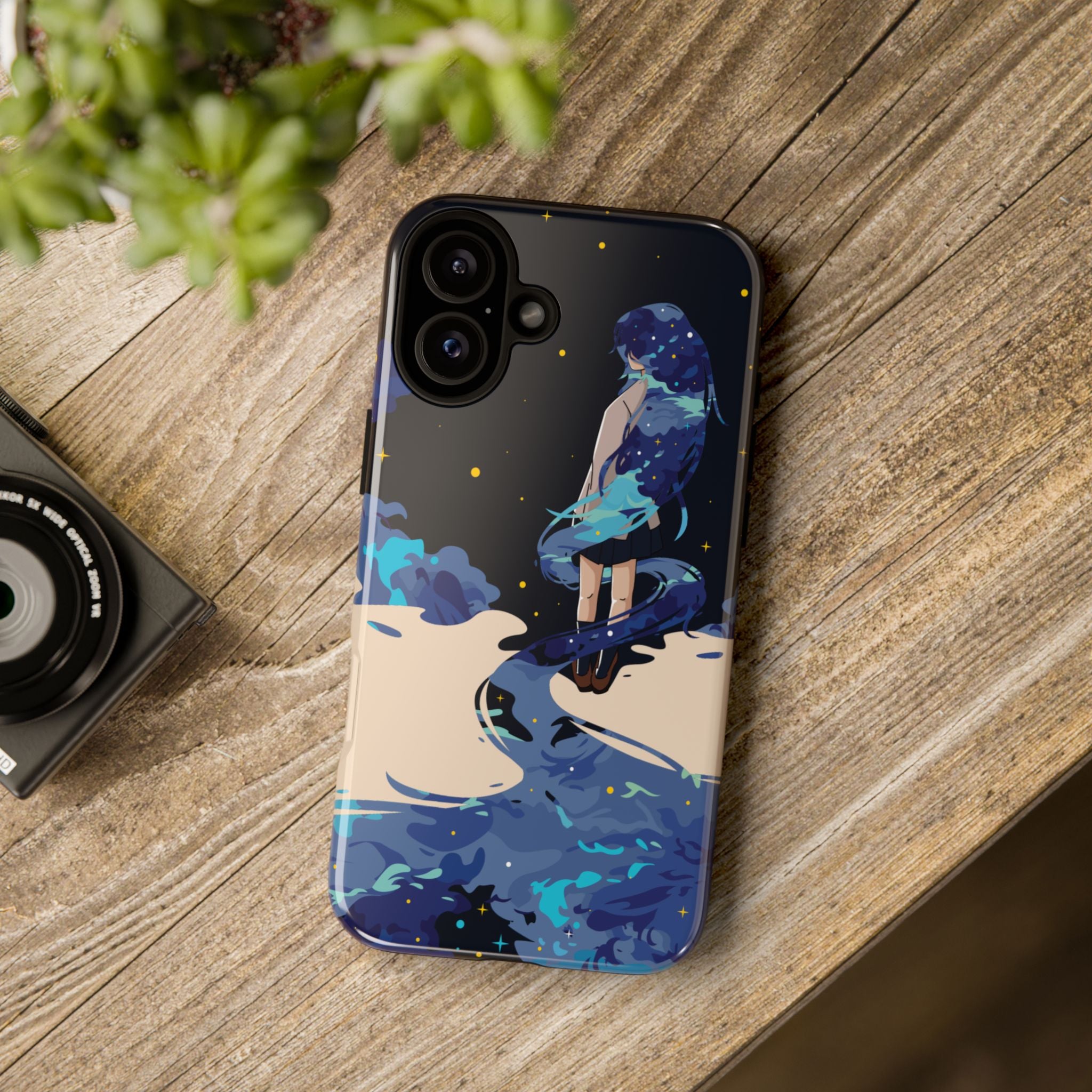 Galaxy-Inspired Phone Case, Celestial Design, Tough Phone Cover, Gift for Space Lovers, Artsy Accessories, Unique Merchandise