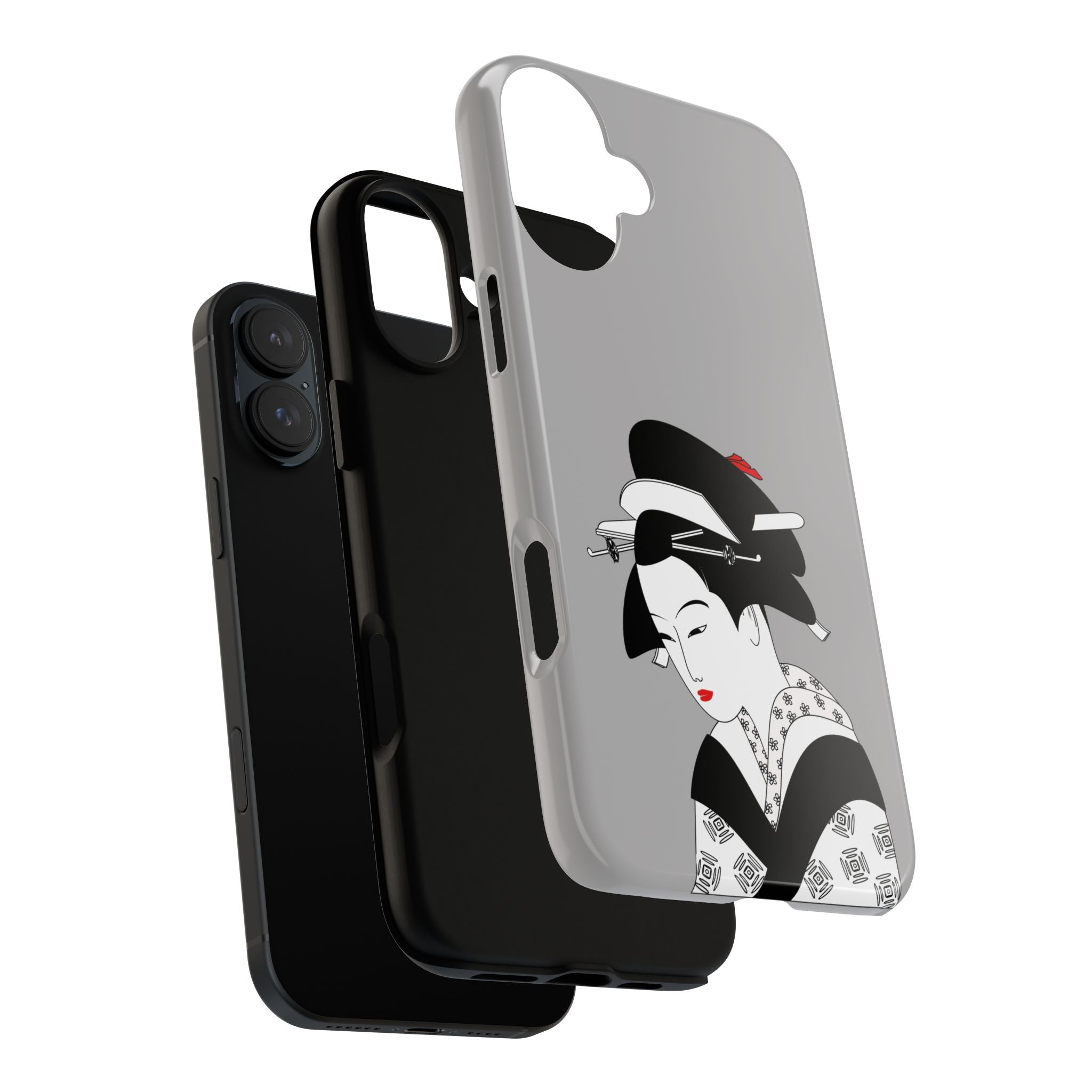 Stylish Phone Case with Japanese Geisha Design, Tough Phone Case, Cute Phone Cover, Japanese Art, Ethnic Style