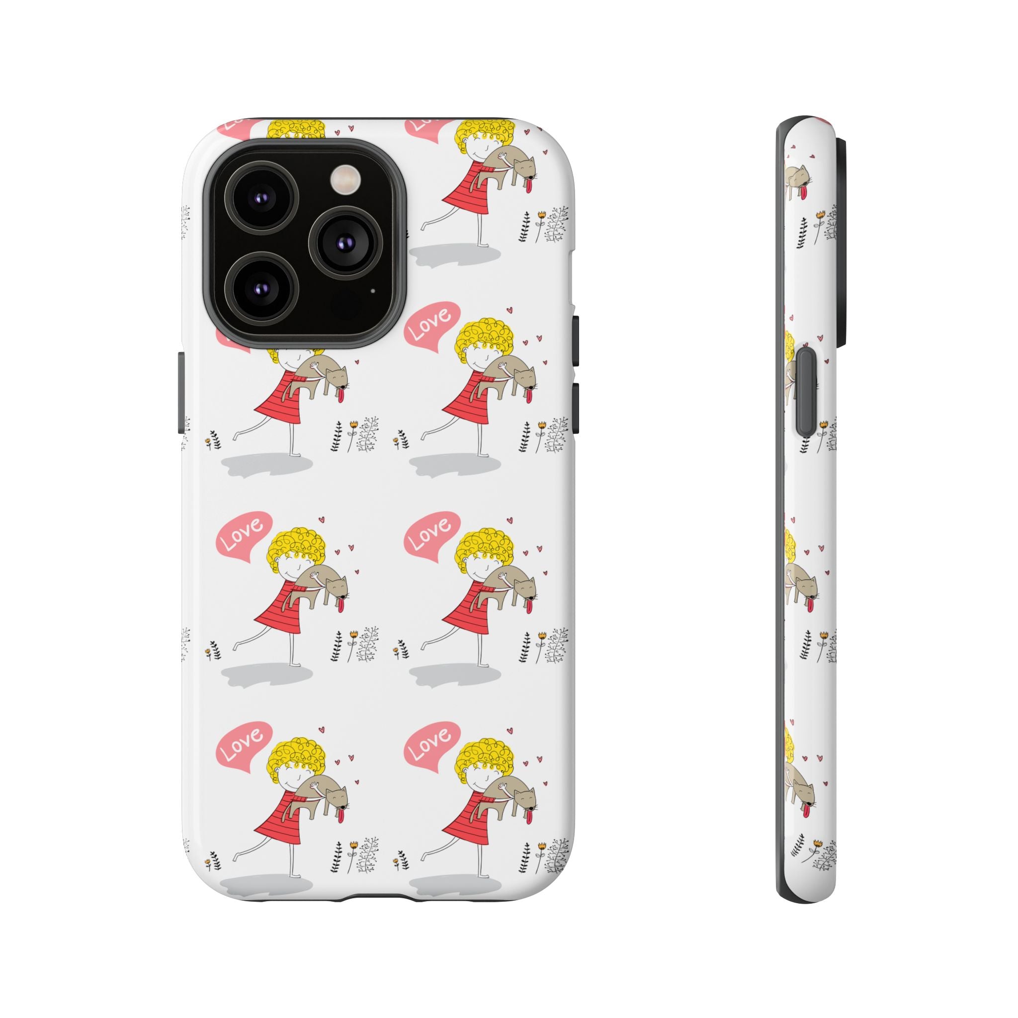 Love-Themed Phone Case | Cute Pet Lover Accessory, Perfect Gift for Birthdays, Anniversaries, Animal Lovers, Valentine's Day