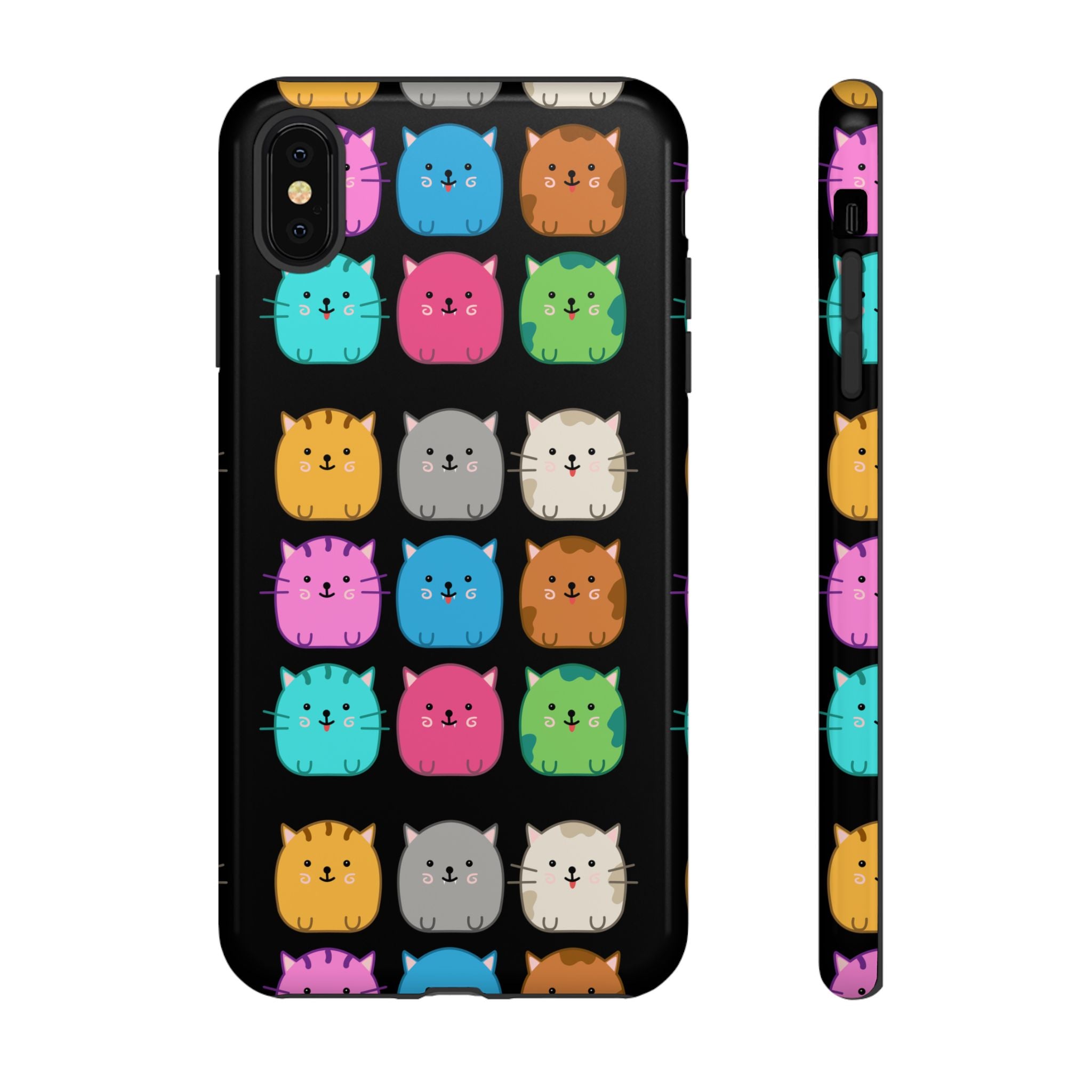 Cute Cat Phone Case, Kawaii Animal Lover Gift, Tough Phone Cover for Kids and Adults, Fun Cat Designs for Birthdays, Pet Lovers