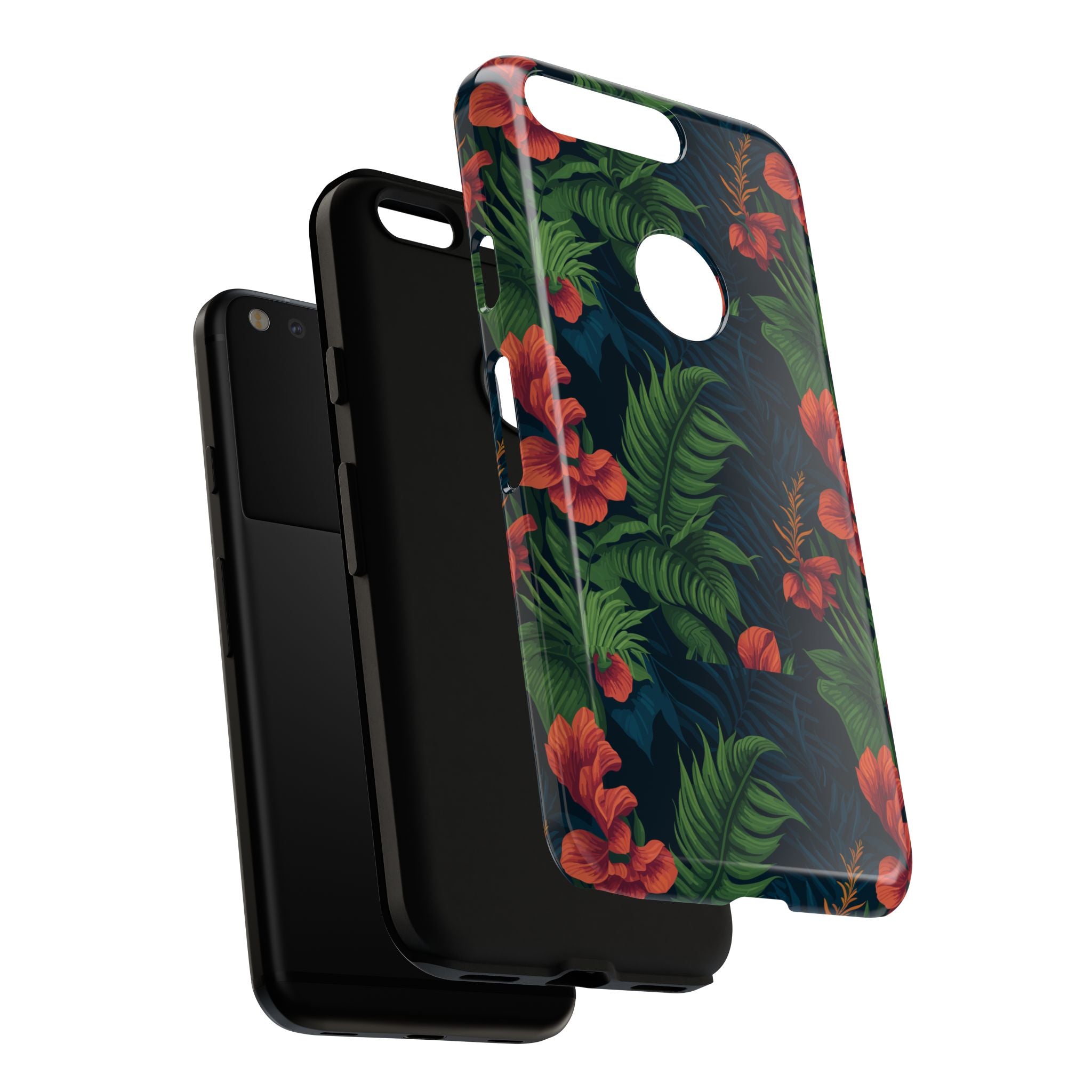 Tropical Phone Case with Floral Design, Eco-Friendly Protection for Summer Vibes, Ideal Gift for Nature Lovers, Vibrant Background