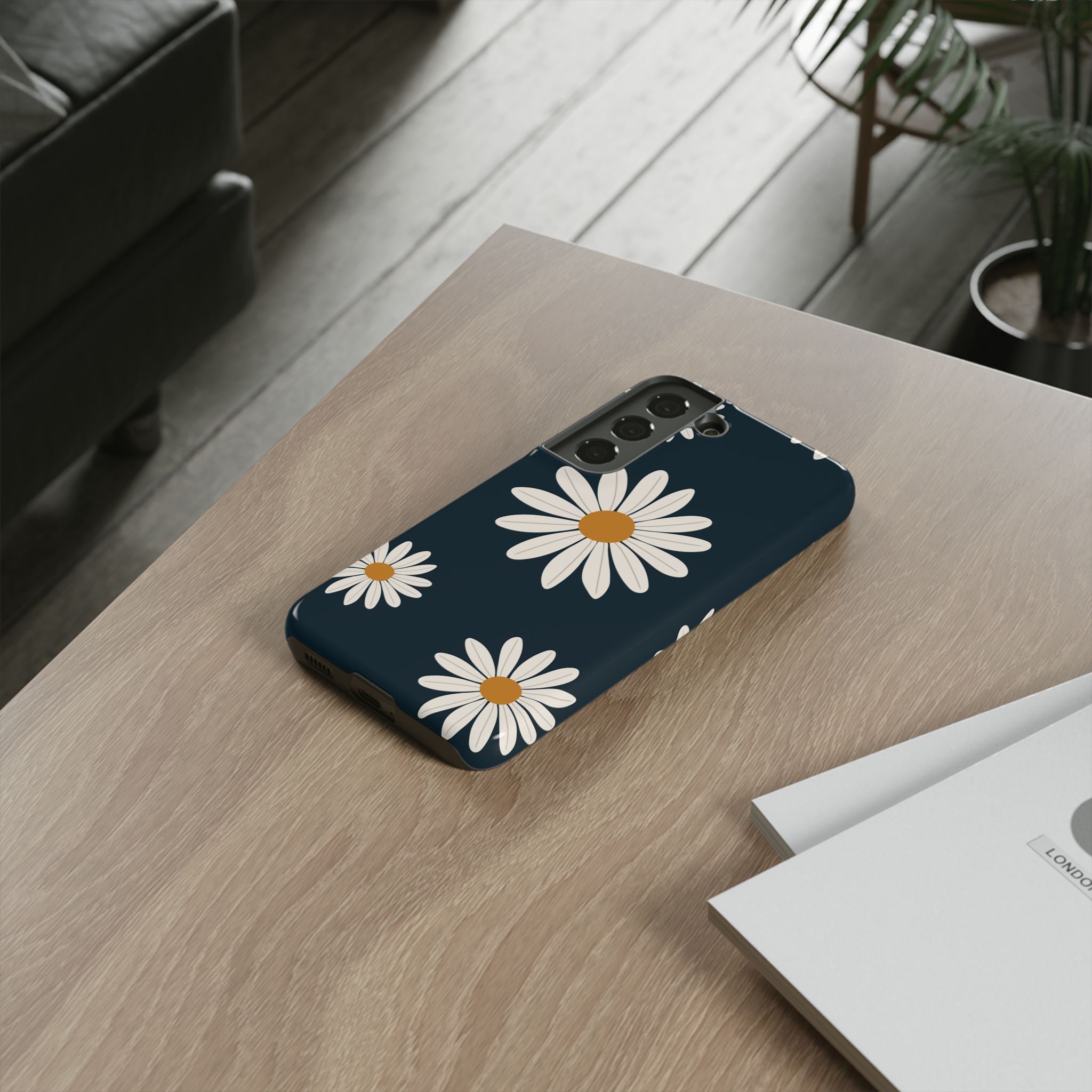 Daisy Phone Case, Floral Phone Cover, Tough Phone Case, Gift for Flower Lovers, Smartphone Accessory, Spring Design