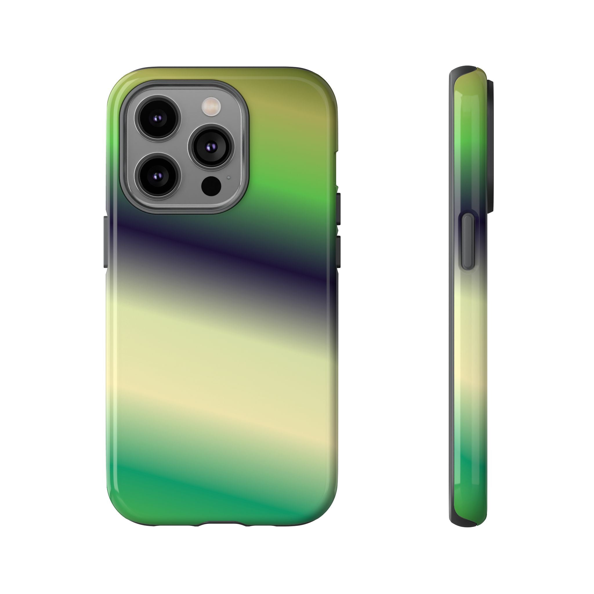 Gradient Phone Case - Tough Cases, Unique Cell Phone Cover, Stylish Tech Accessories, Green and Black Gradient, Perfect Gift