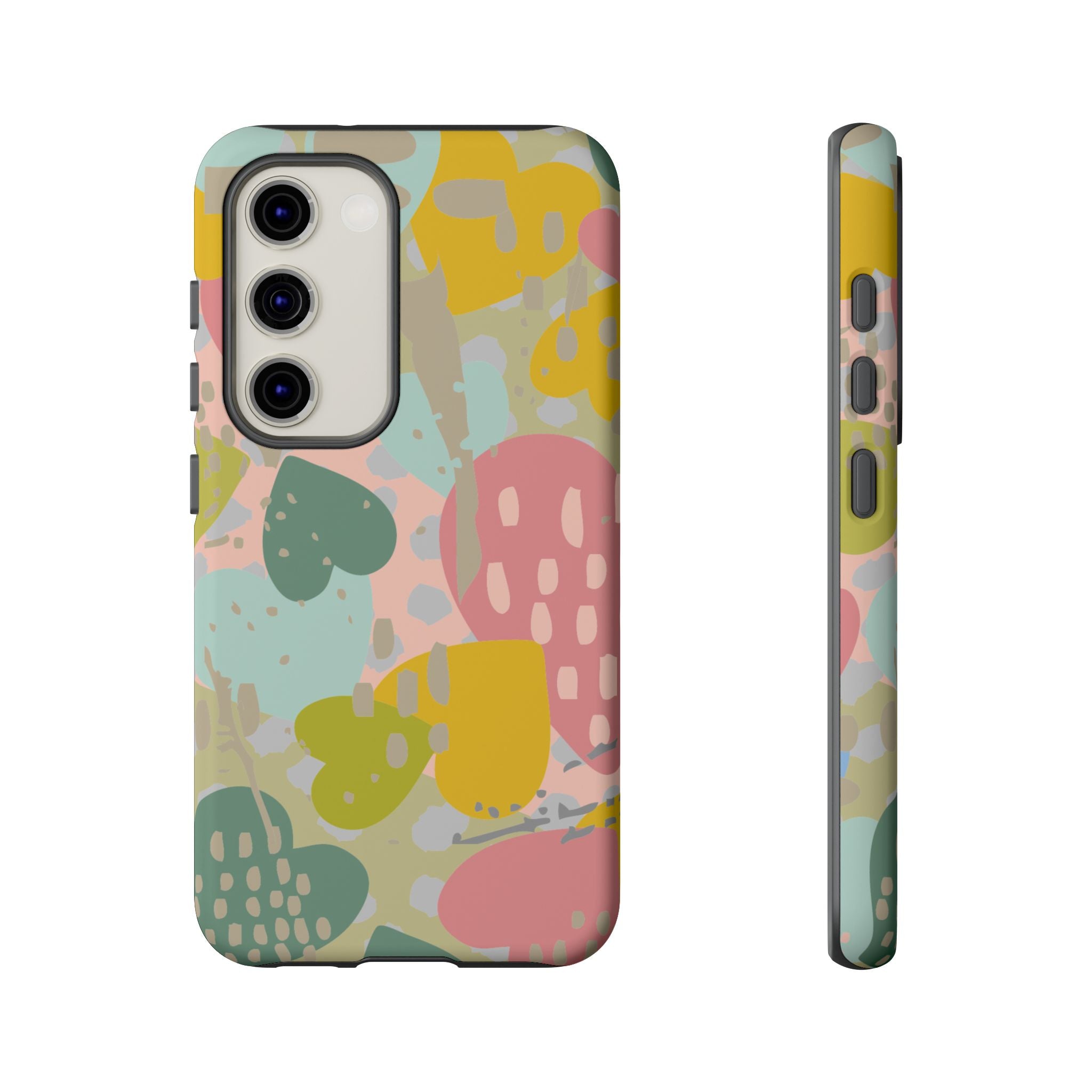 Colorful Heart Phone Case, Tough Cases for Women, Cute Phone Accessories, Gift for Her, Trends for Teens, Valentine's Day Gift