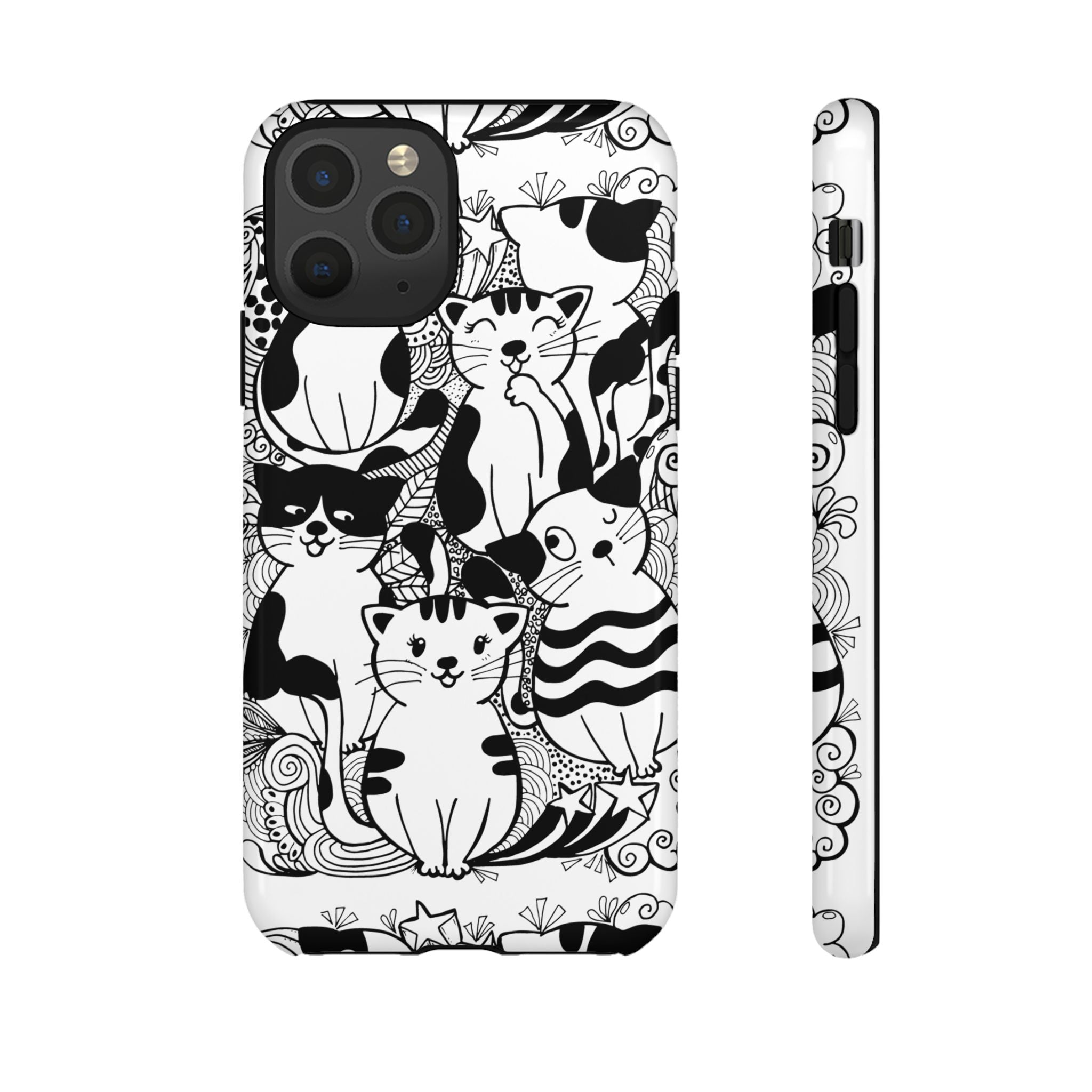 Cat-Themed Phone Case, Cute Cat Art, Pet Lover Gift, Birthday Present, Unique Cat Decor, Fun Tech Accessories, Animal Lover Case